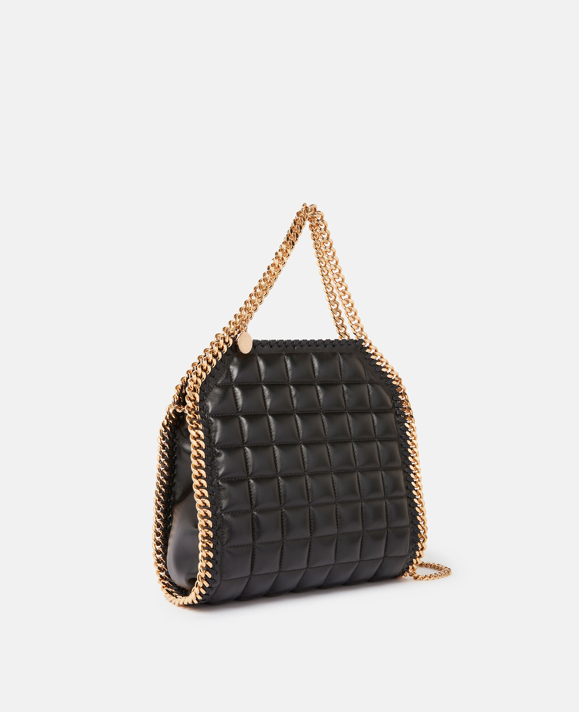 Women Black Falabella Square Quilted Mini Tote Bag Stella McCartney CA