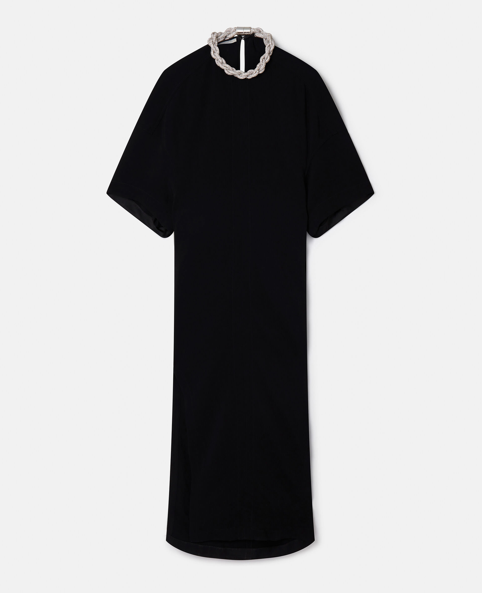 Falabella水晶链条超长半身裙-黑色-medium
