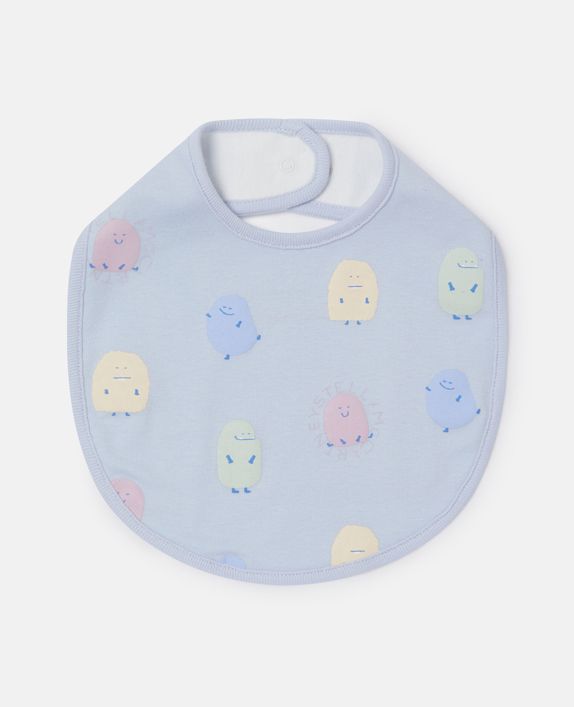 Monster Printed Bib Set-Blue-large image number 0