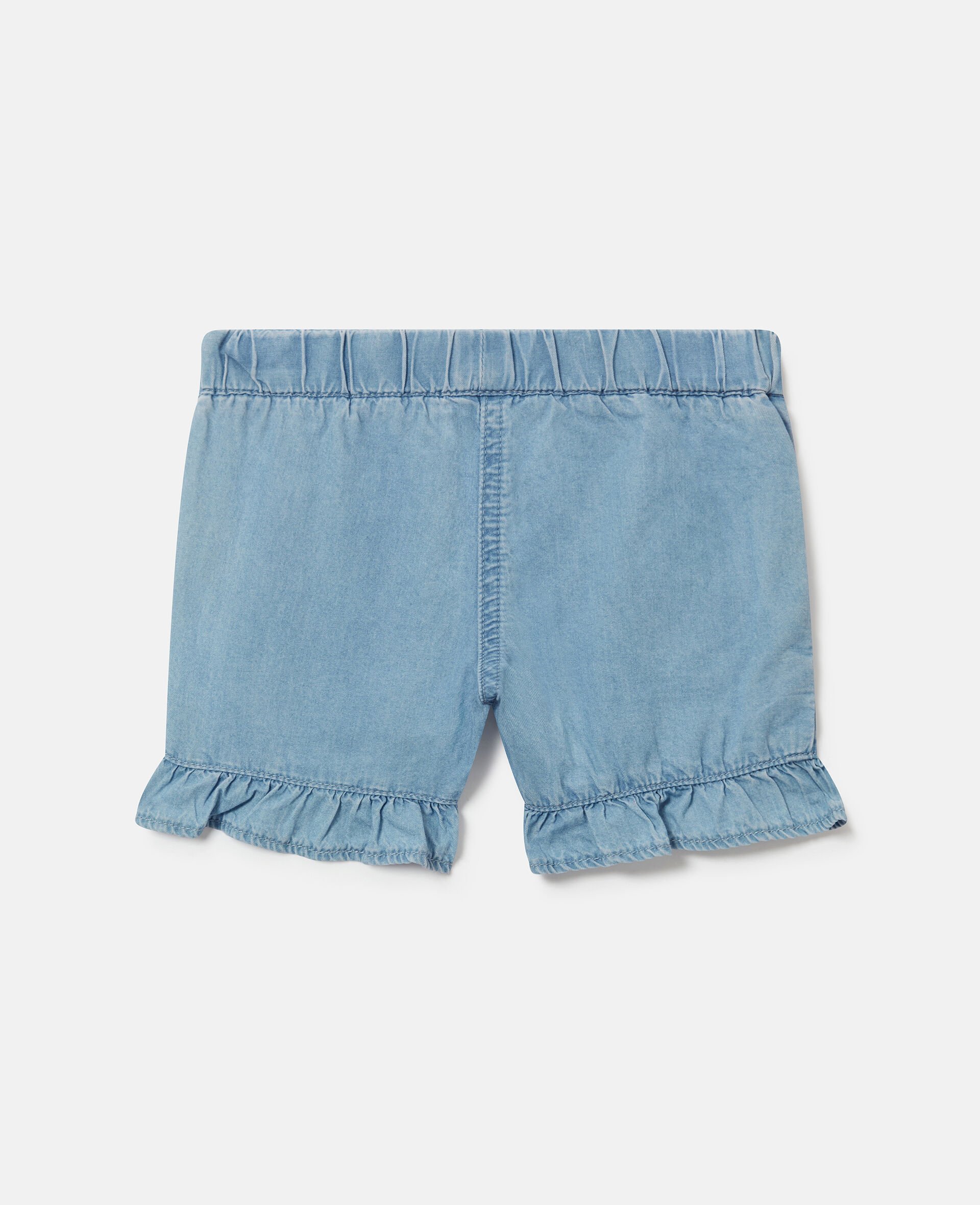 Short in Denim con Ricamo Coccinelle-Blu-large image number 2