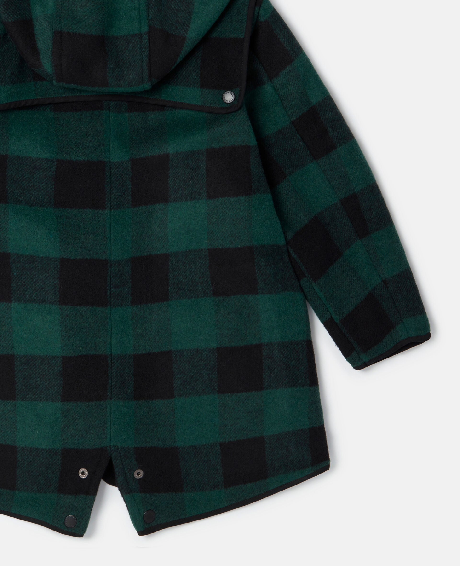 Checked Badge Overcoat-Black-large image number 3