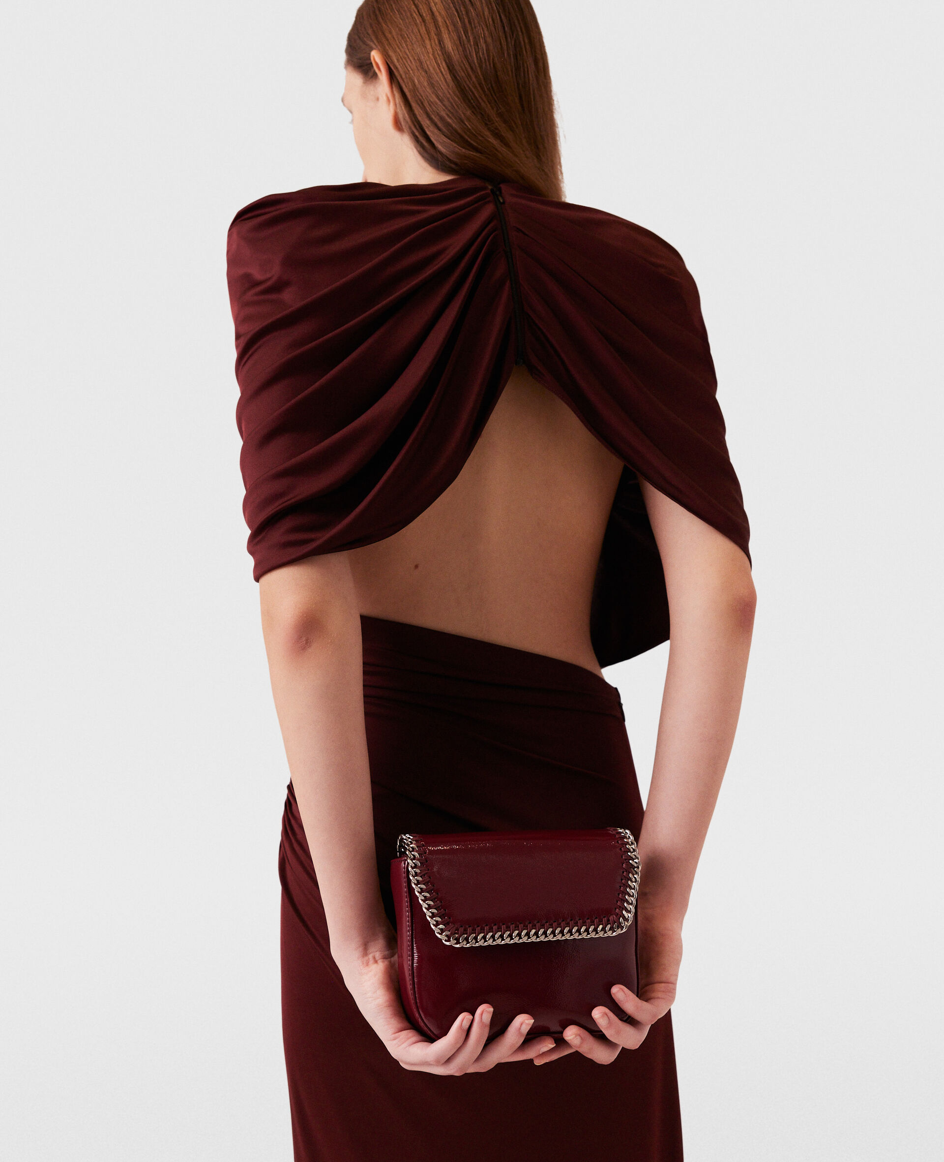 Wrap-Over Maxi Dress-Red-large image number 3