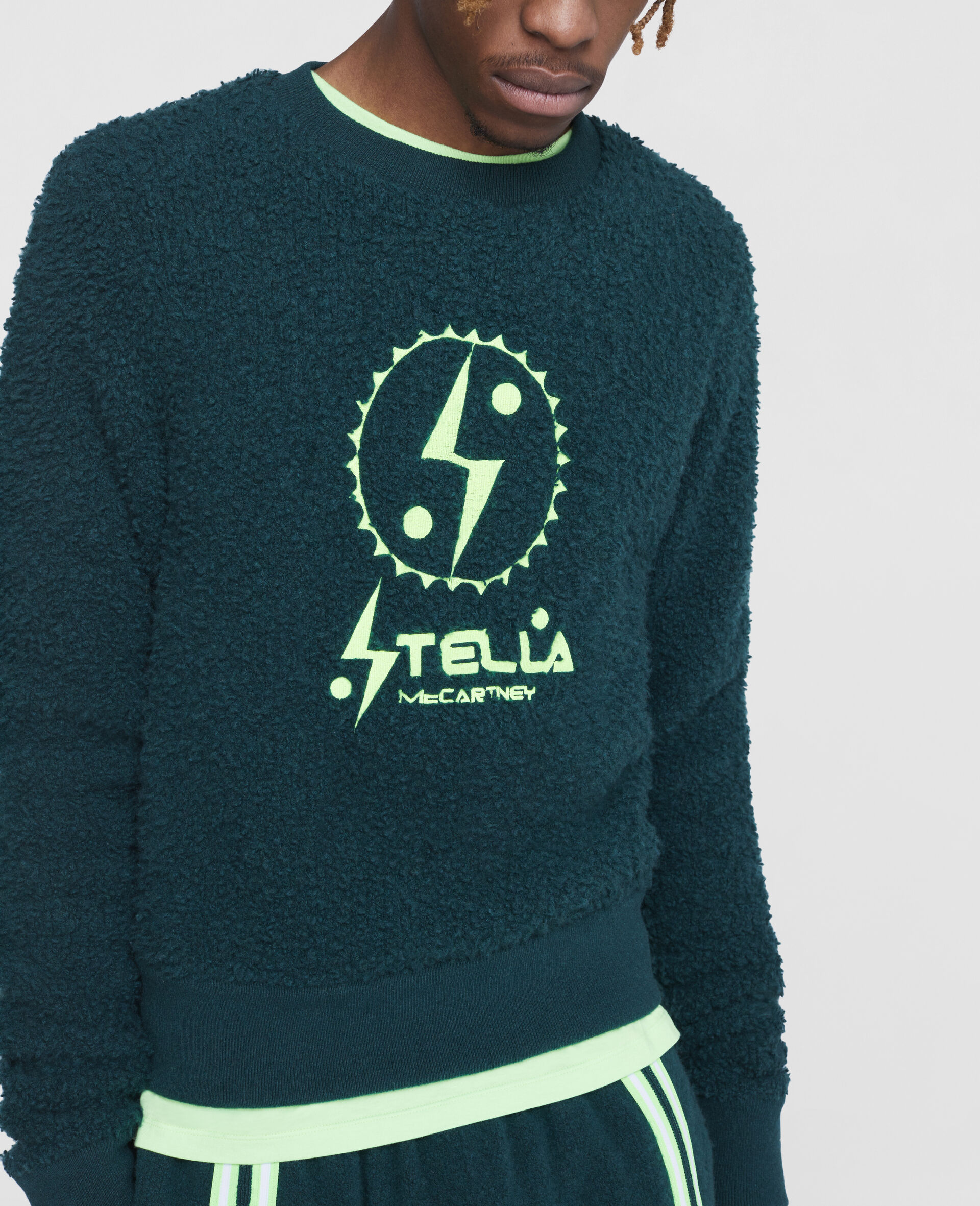 Tom Tosseyn Stella Logo Fleece Jumper -Green-large image number 4