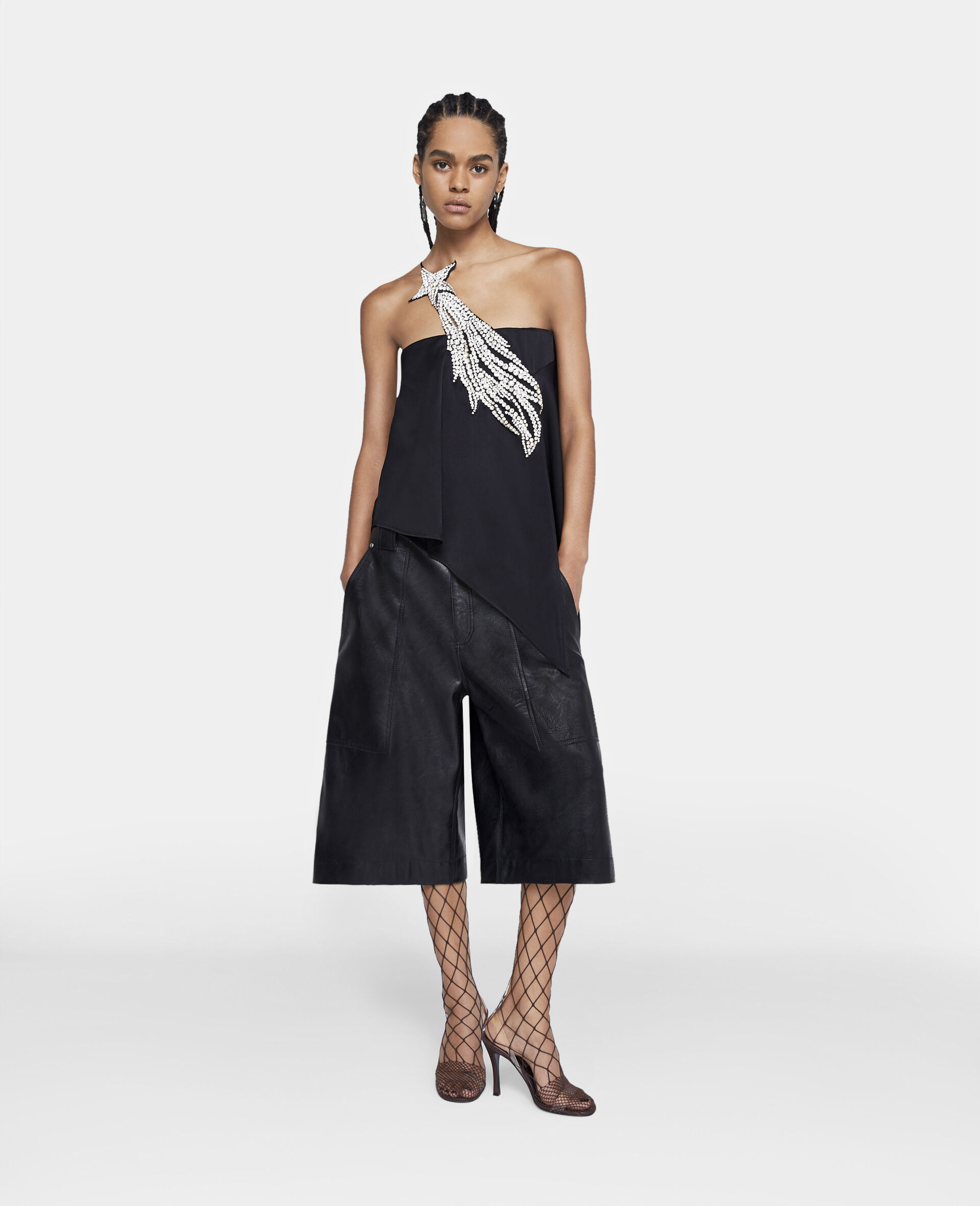 Alter Mat Knee-Length Shorts-Black-large image number 1