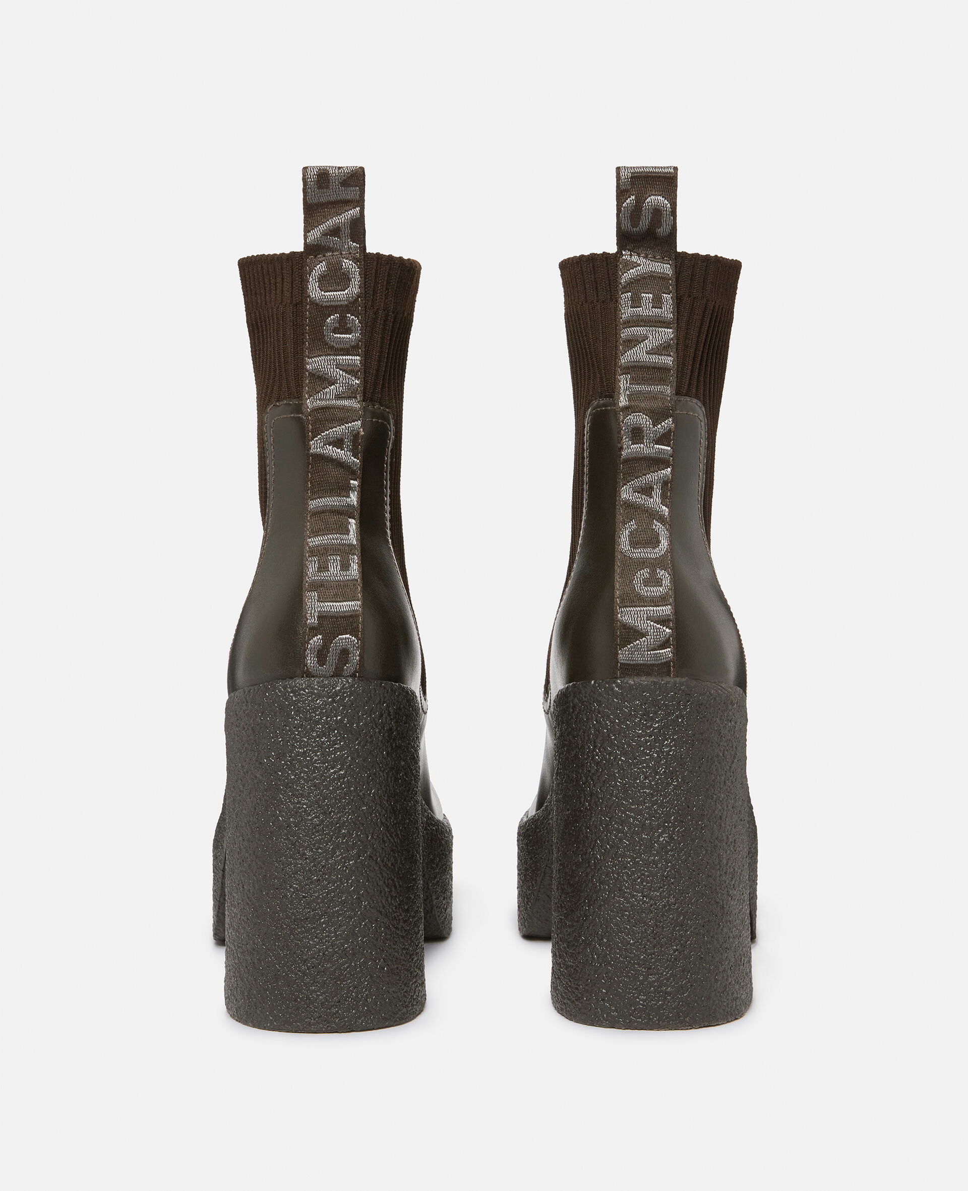 Skyla Heeled Sock Boots-Brown-large image number 2