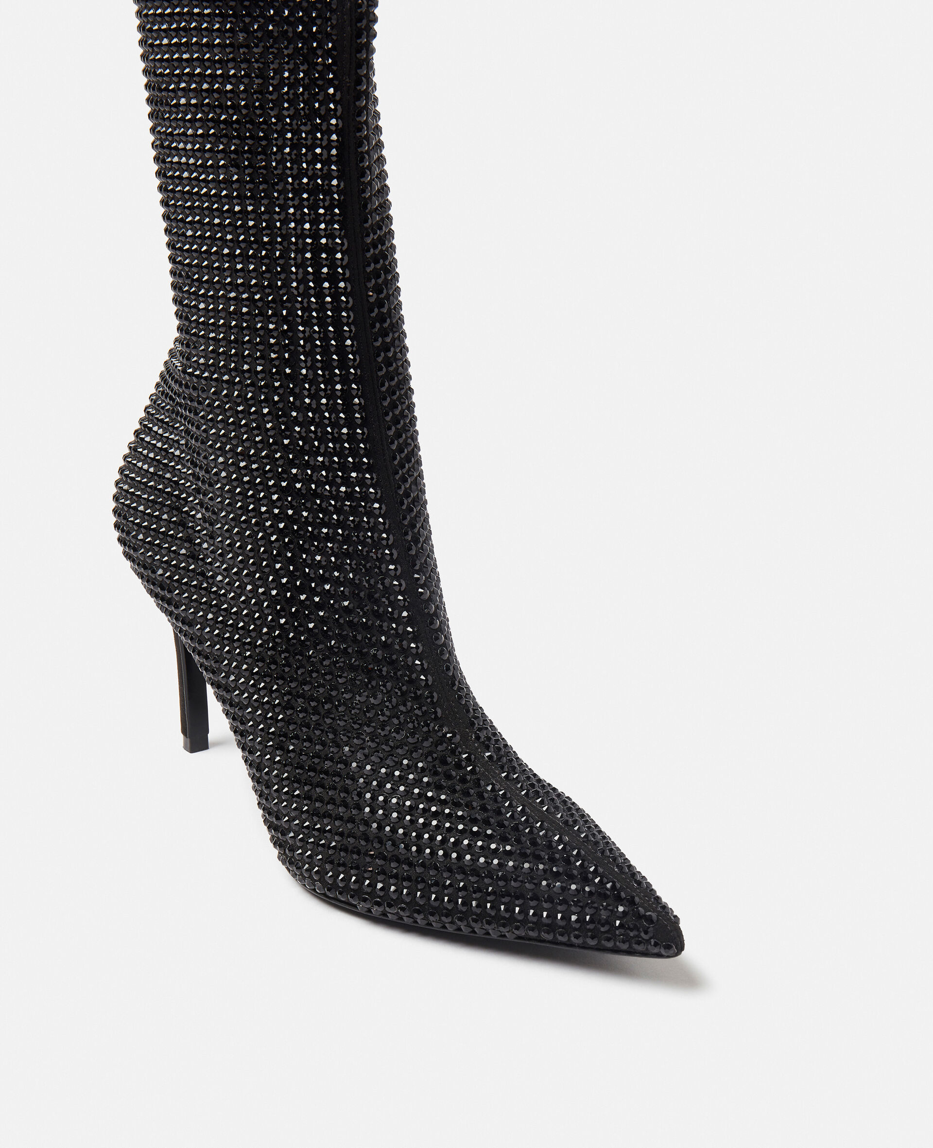 Stella Iconic Crystal Heeled Ankle Boots-Black-large image number 3