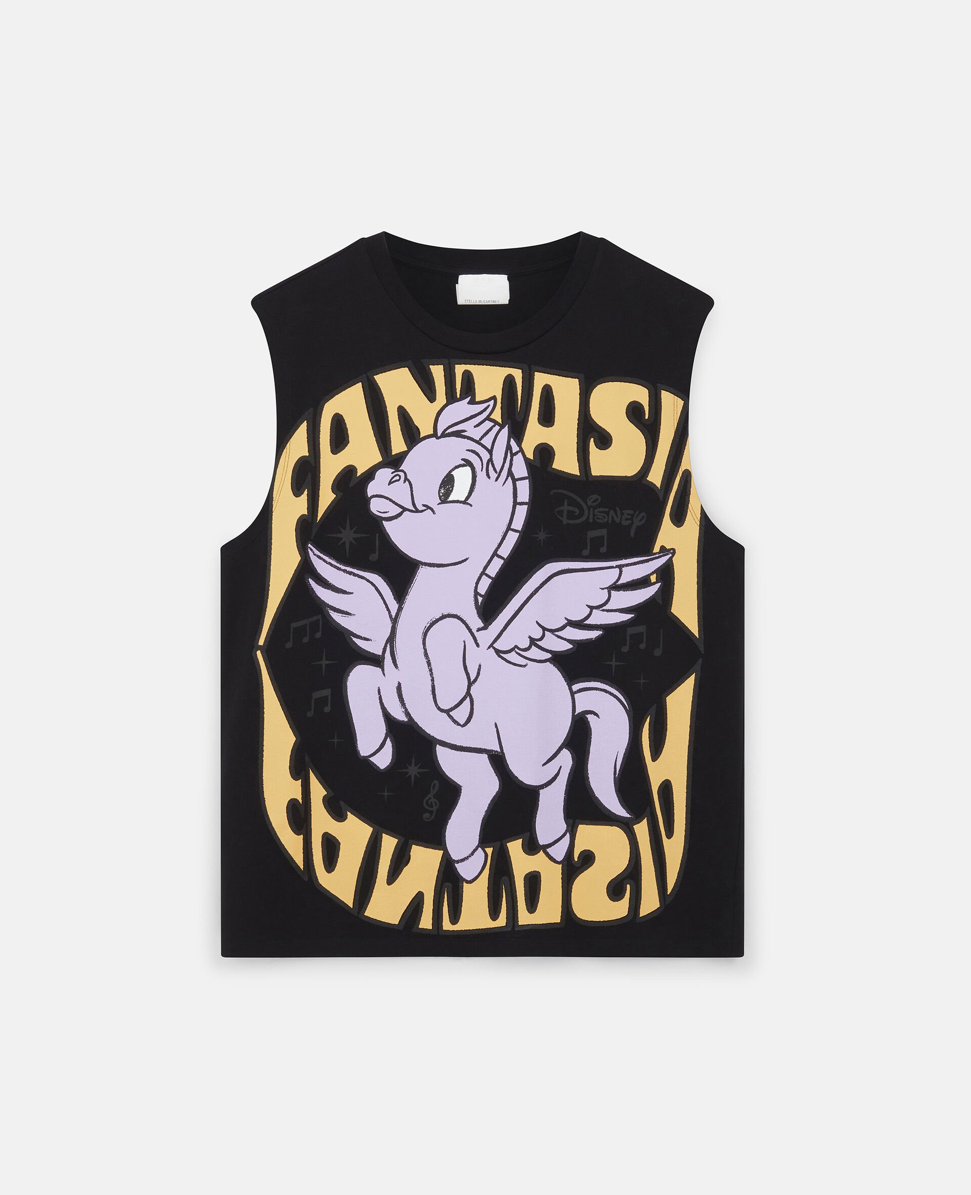 Fantasia Pegasus Print Vest-Black-large