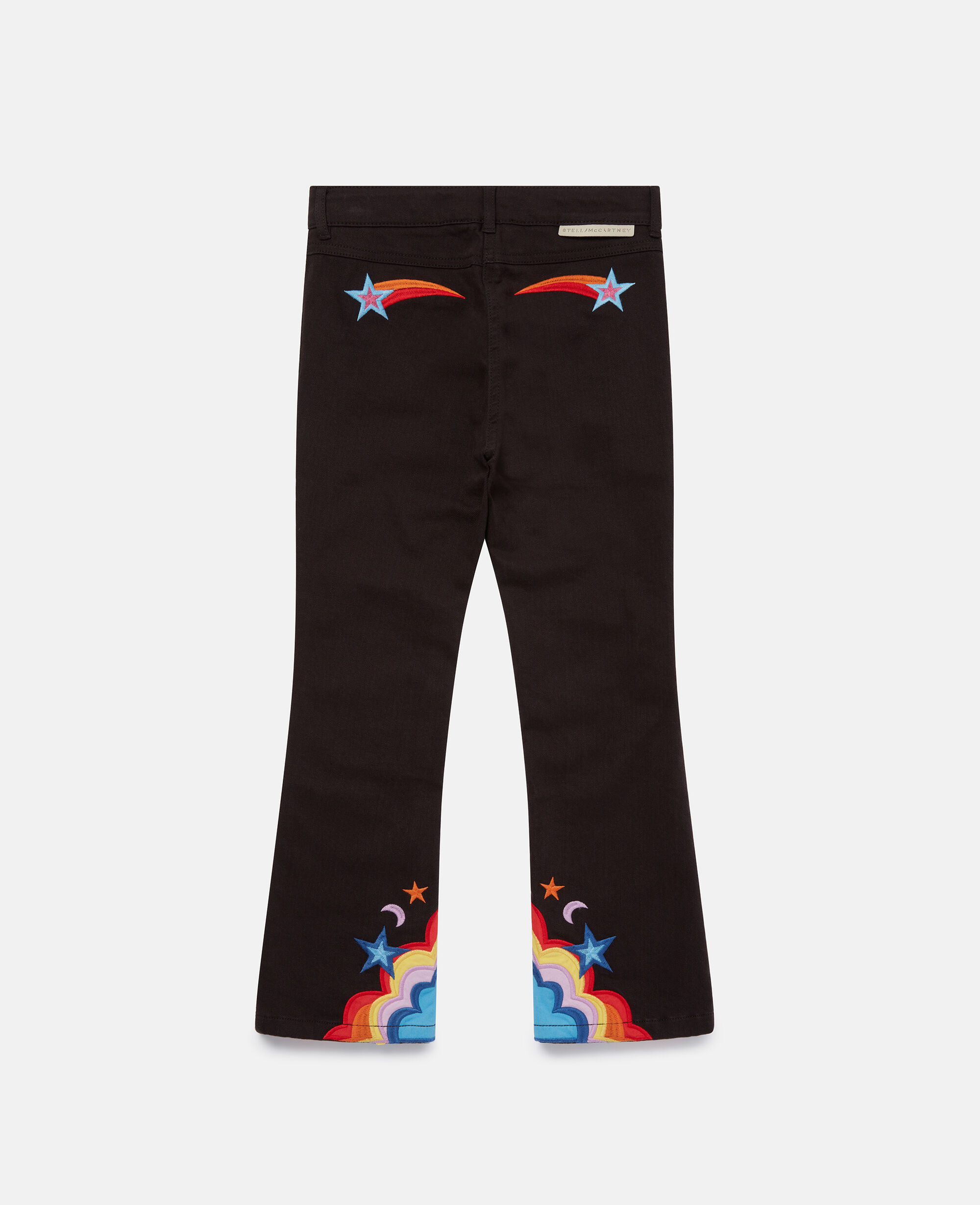 Stella McCartney Bambina Abbigliamento Pantaloni e jeans Shorts Pantaloncini Pantaloni flare dal taglio corto con ricamo cosmo 