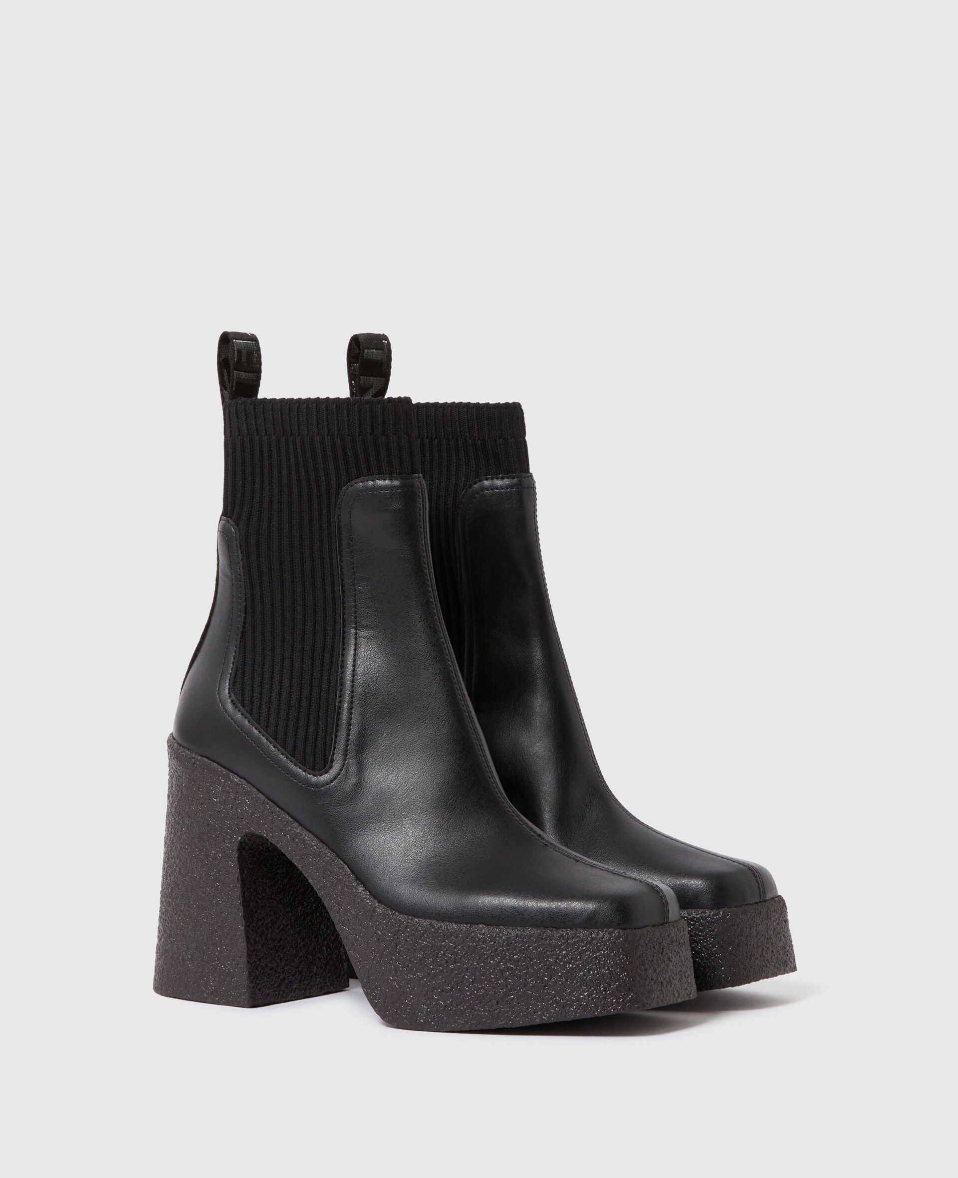 Skyla Heeled Sock Boots-Black-medium Skyla Heeled Sock Boots-Black-medium