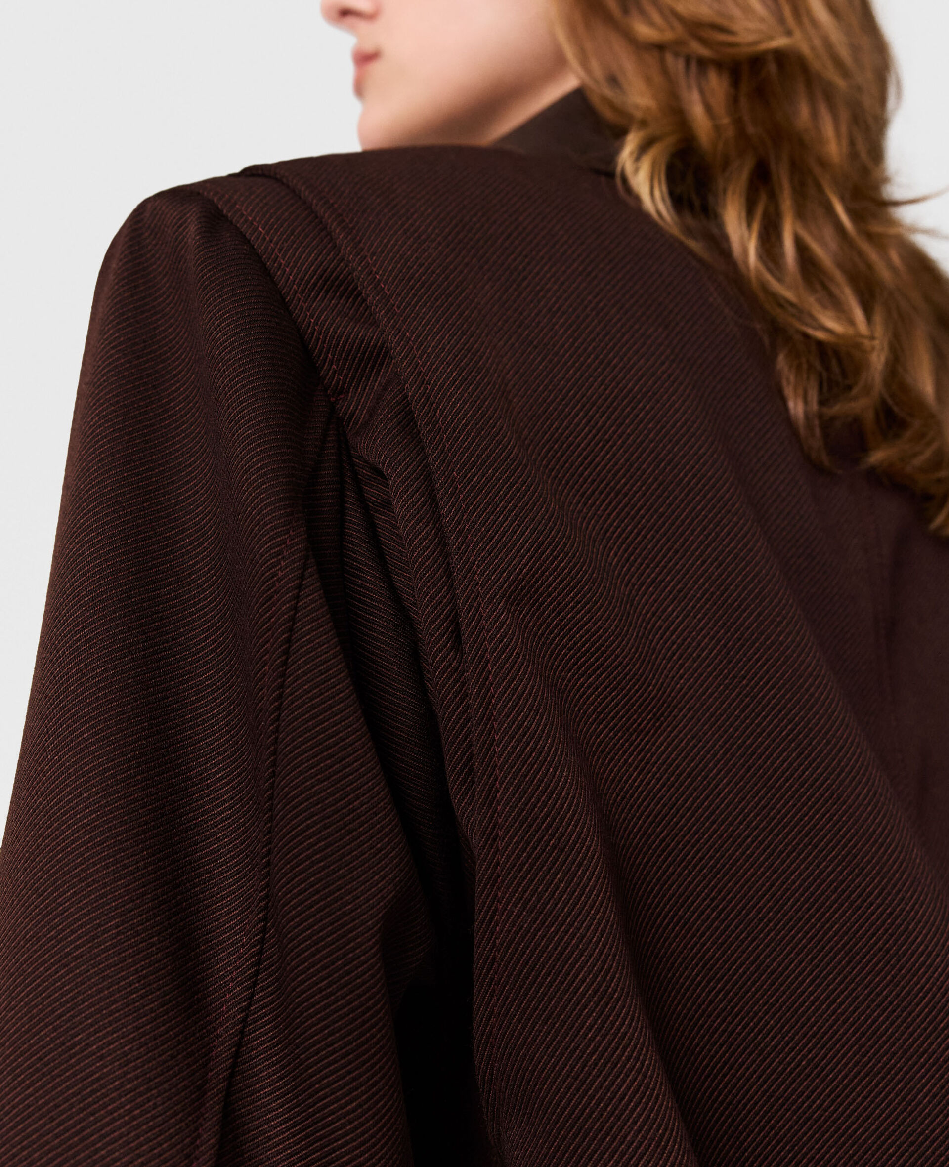 Classic Collar Boxy Field Jacket-Brown-large image number 6