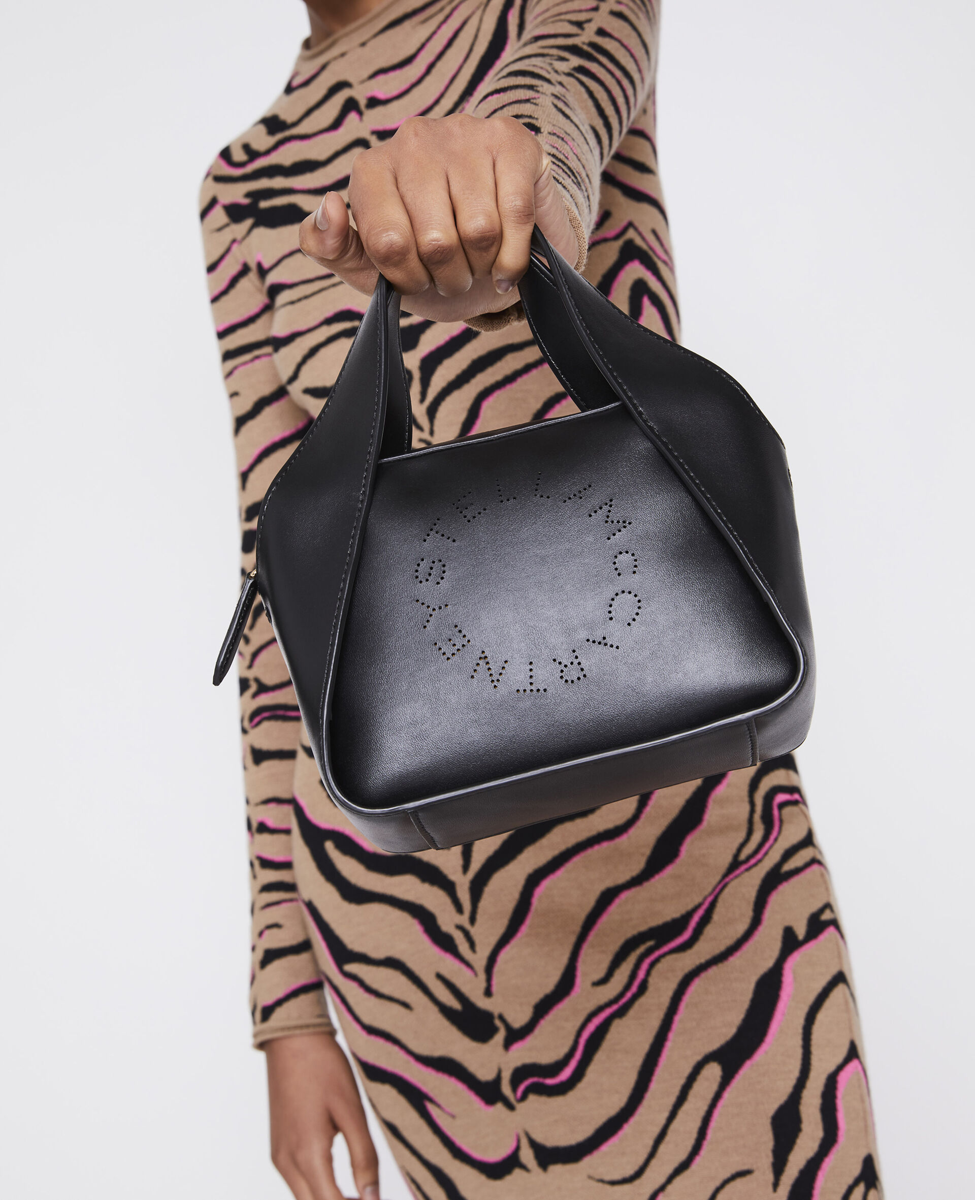 Mini Stella Logo Crossbody Bag -Black-large image number 3