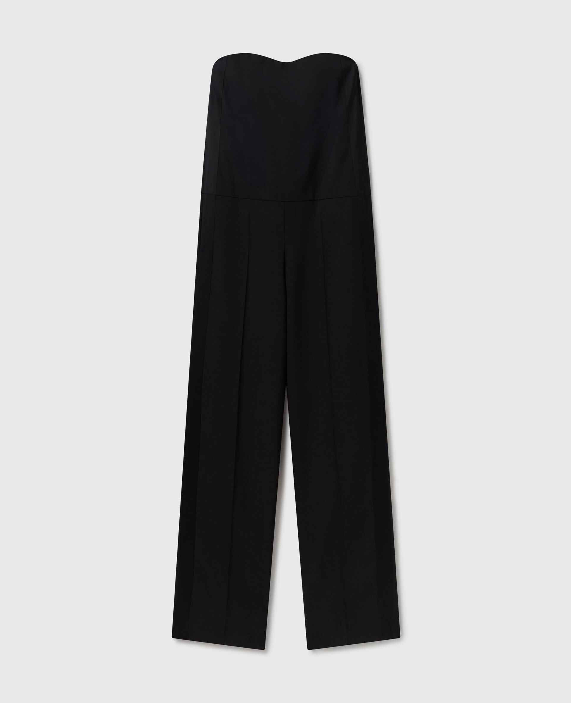 Strapless Tailored Jumpsuit-Black-large image number 0