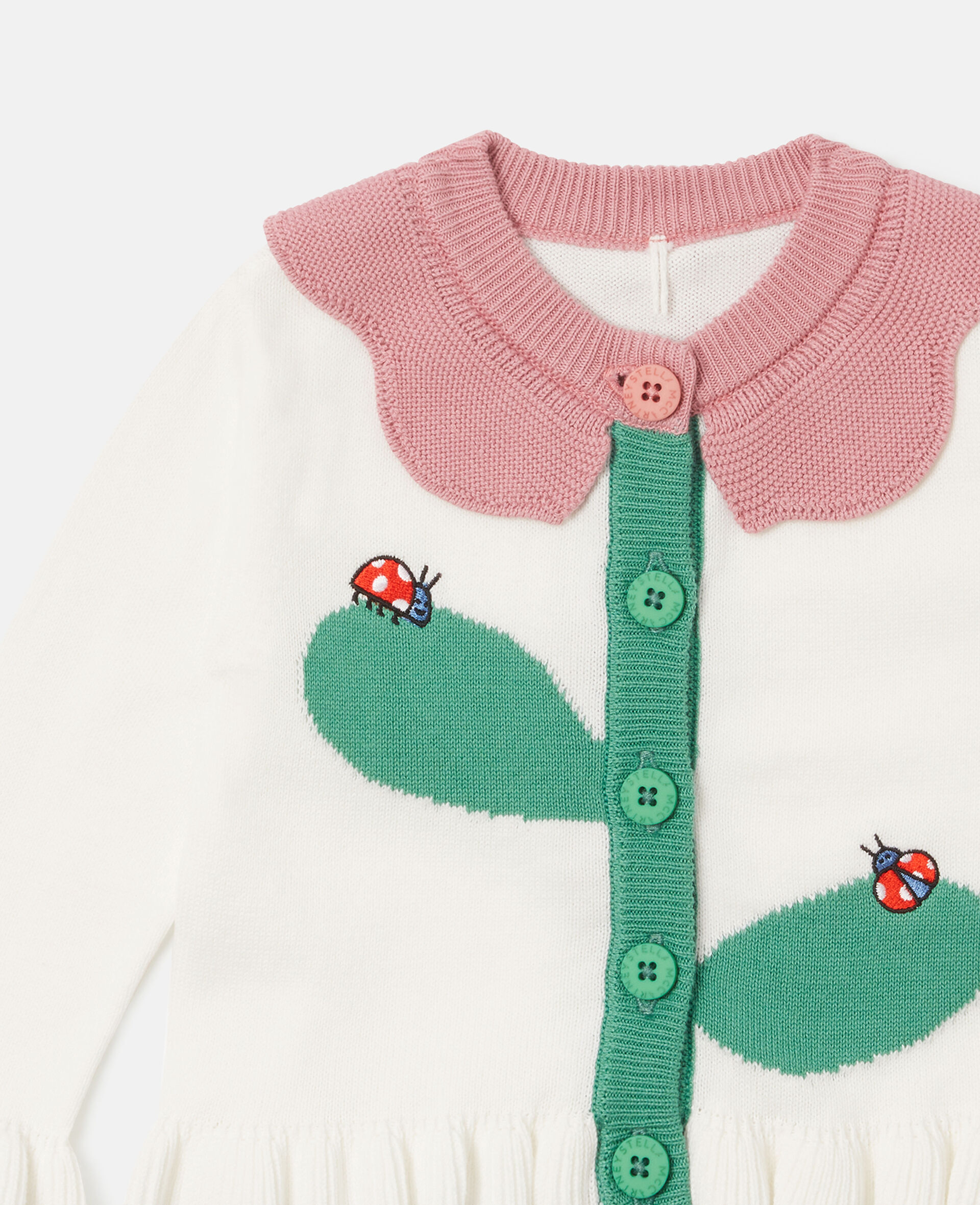 Floral Crochet Knit Cardigan-Cream-medium