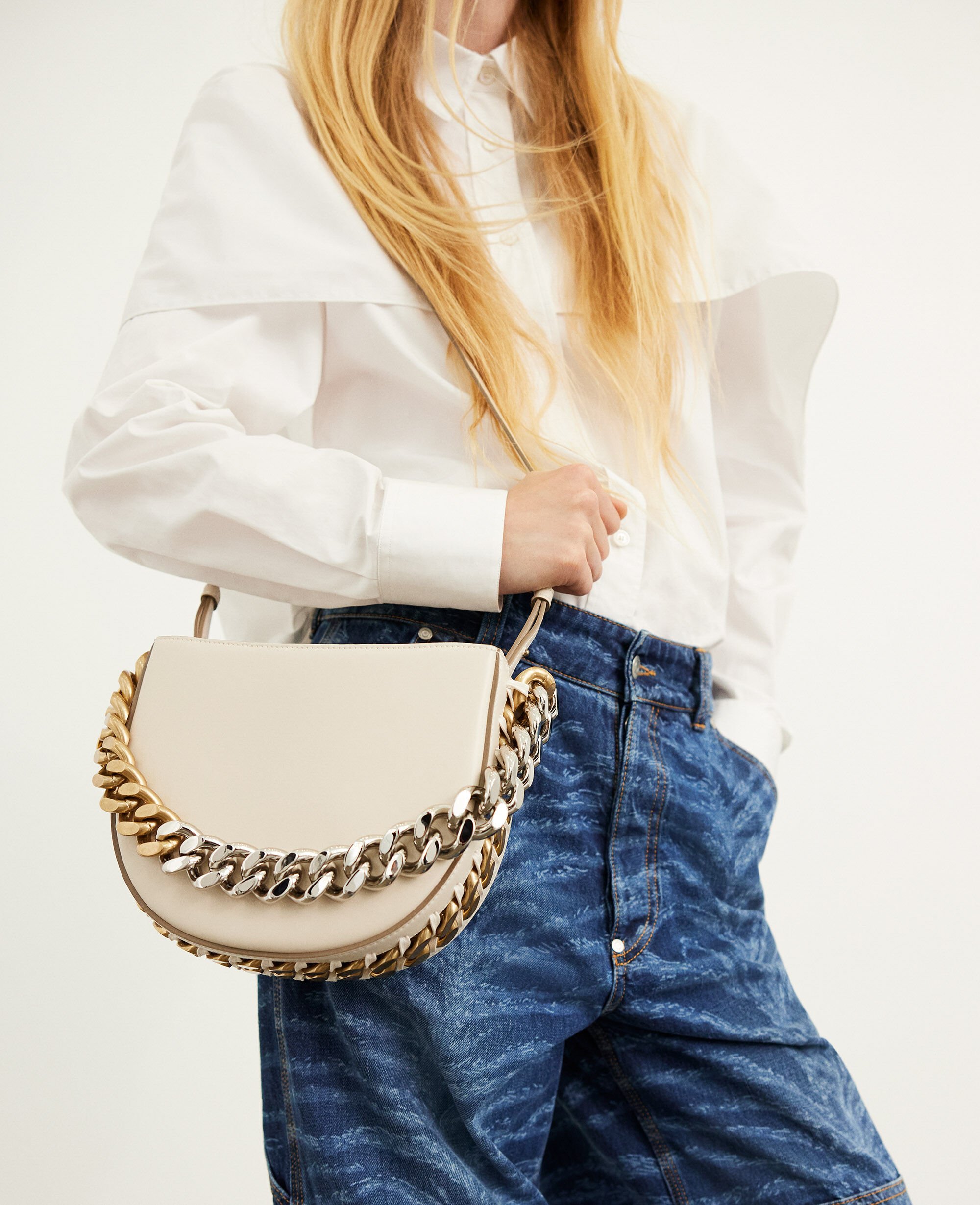 n*o様 STELLA McCARTNEY フレイム スモール ショルダーバッグ Women ホワイト フレイム スモール ショルダー バッグ | Stella