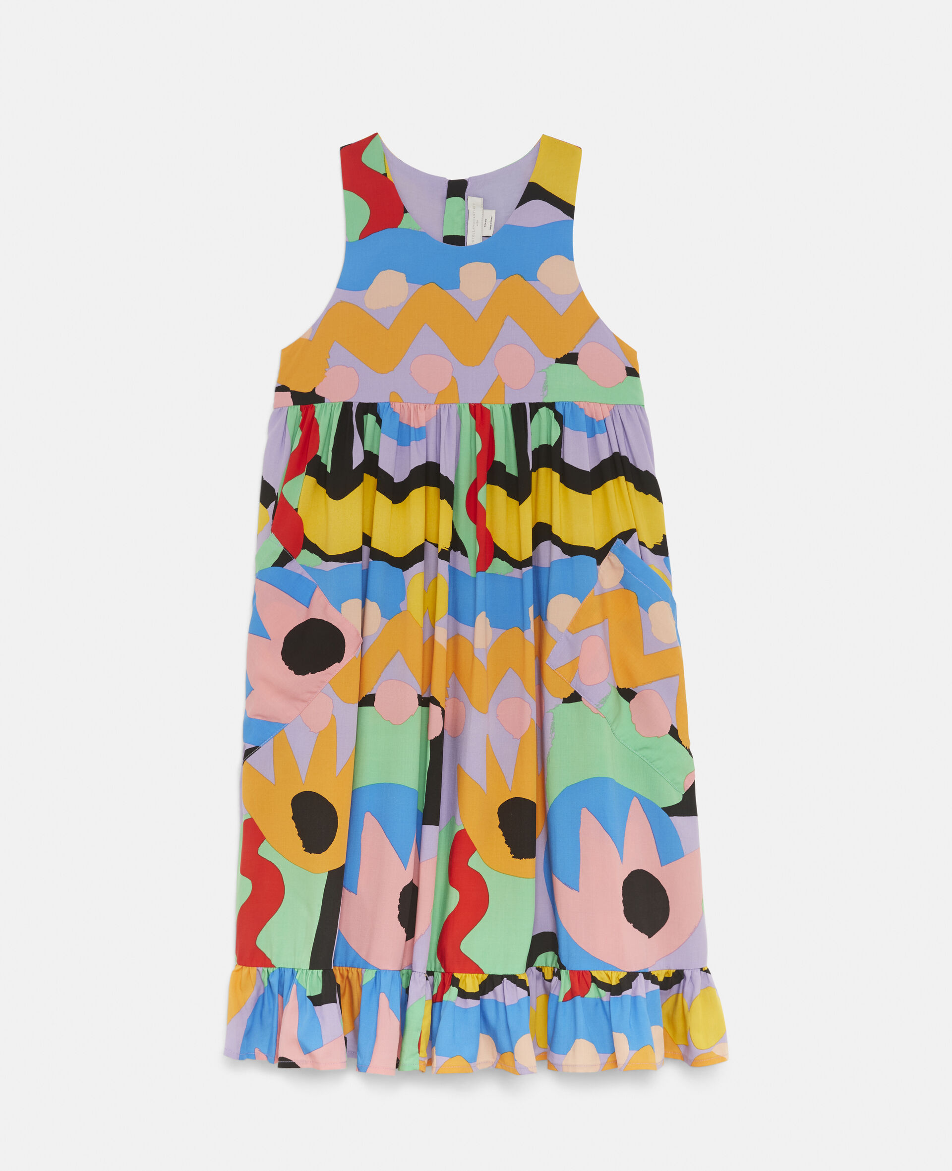 Abstract Print Tencel Dress-Multicolour-large image number 0
