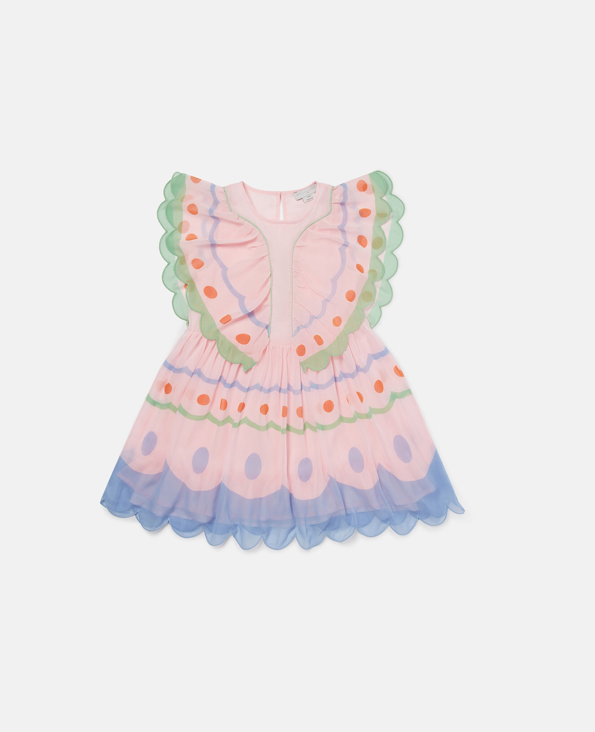 Butterfly Long-Sleeve Winged Dress-Pink-medium