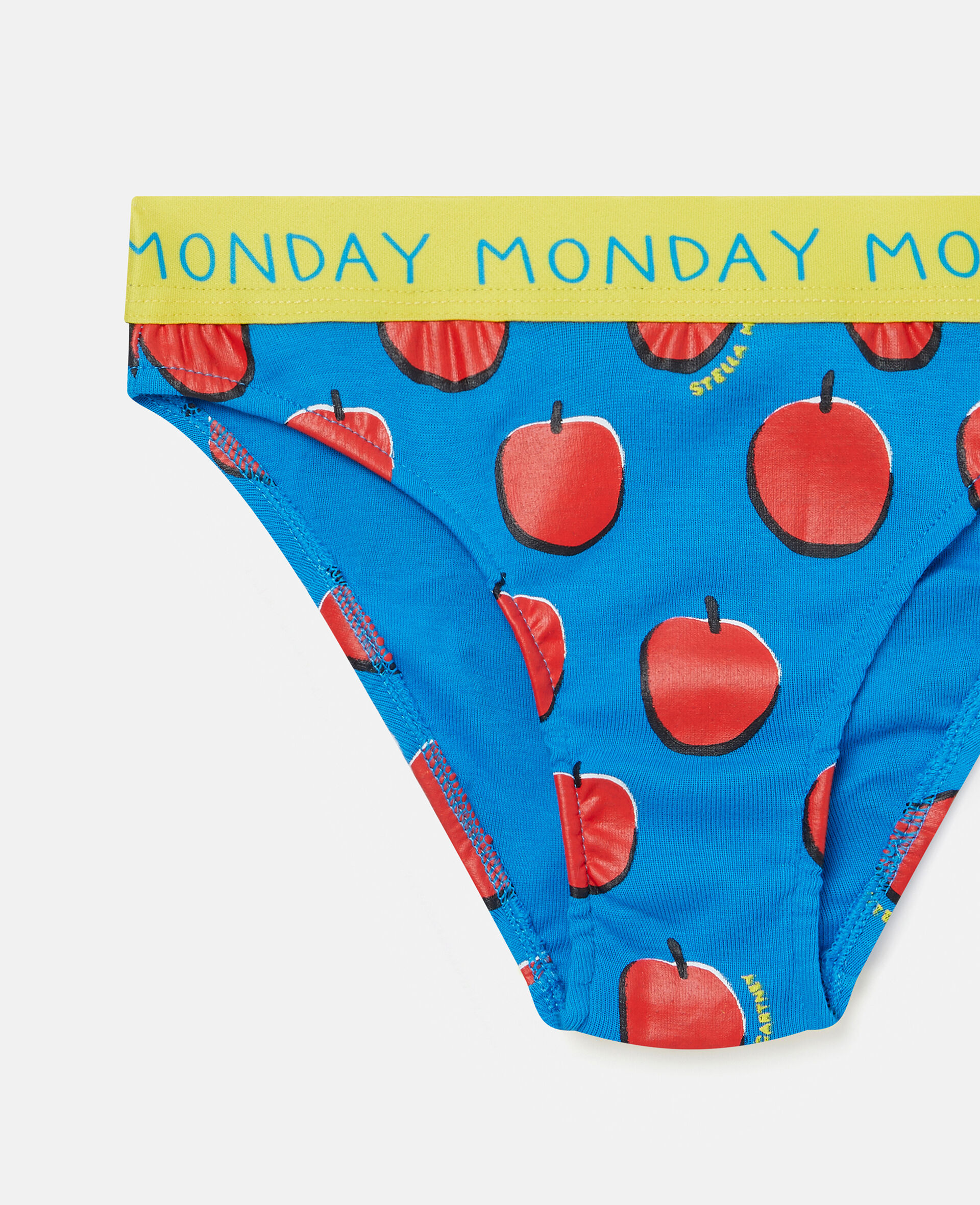 7 Pack of Apple Print Days of the Week Briefs-Multicolour-large image number 2