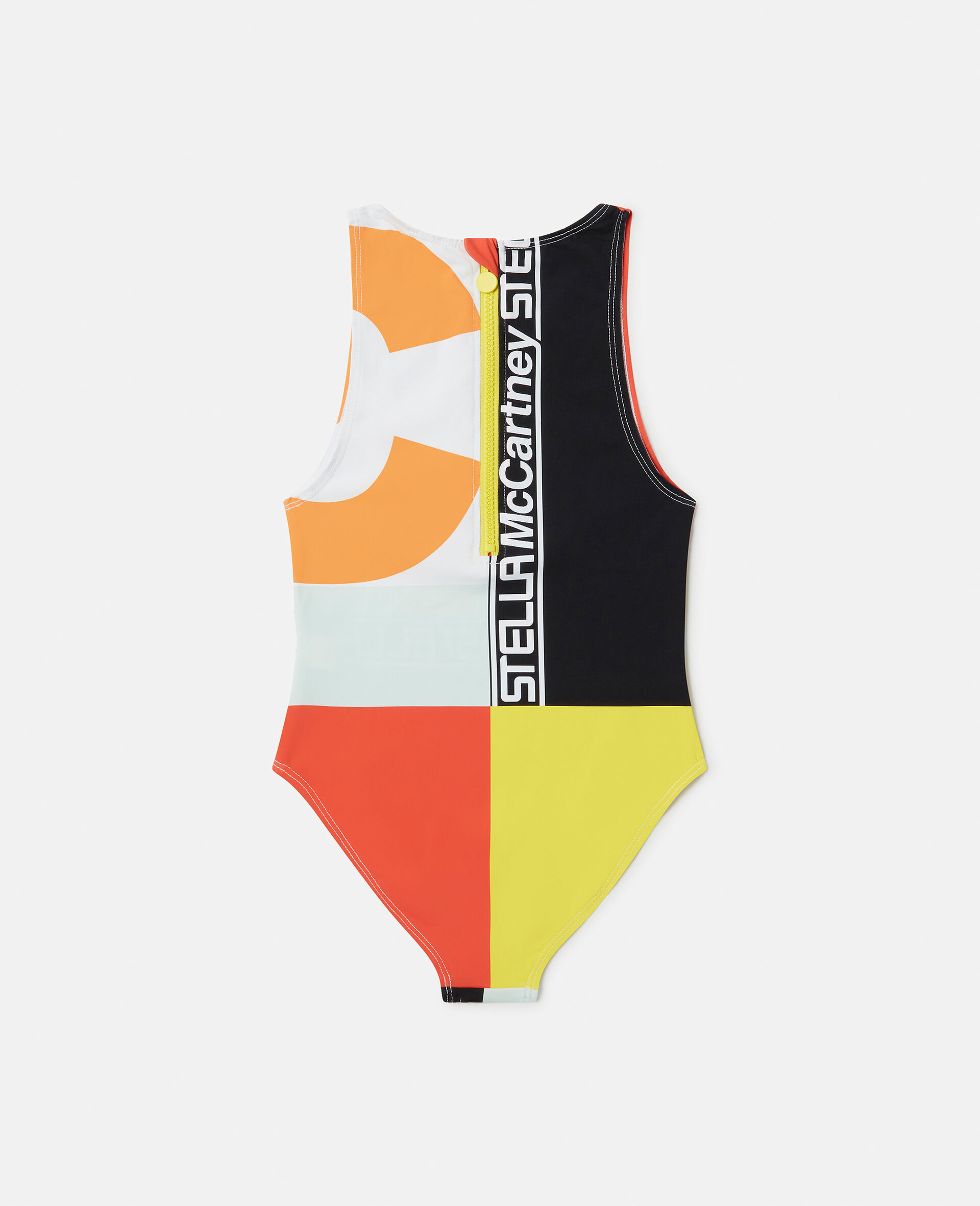 Geometric Print Active Swimsuit-Multicolour-large image number 2