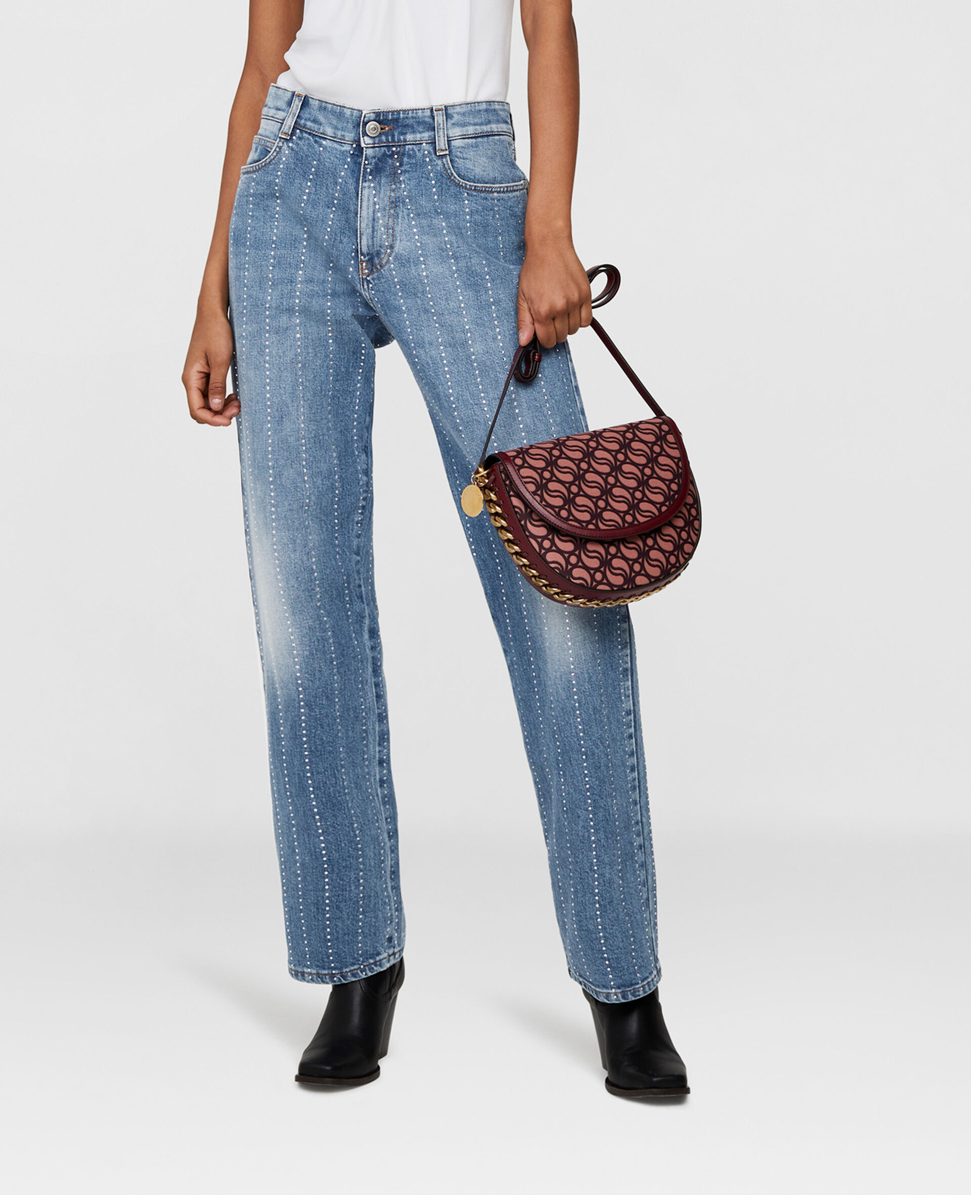 Frayme Medium S-Wave Flap Shoulder Bag-Red-large image number 1