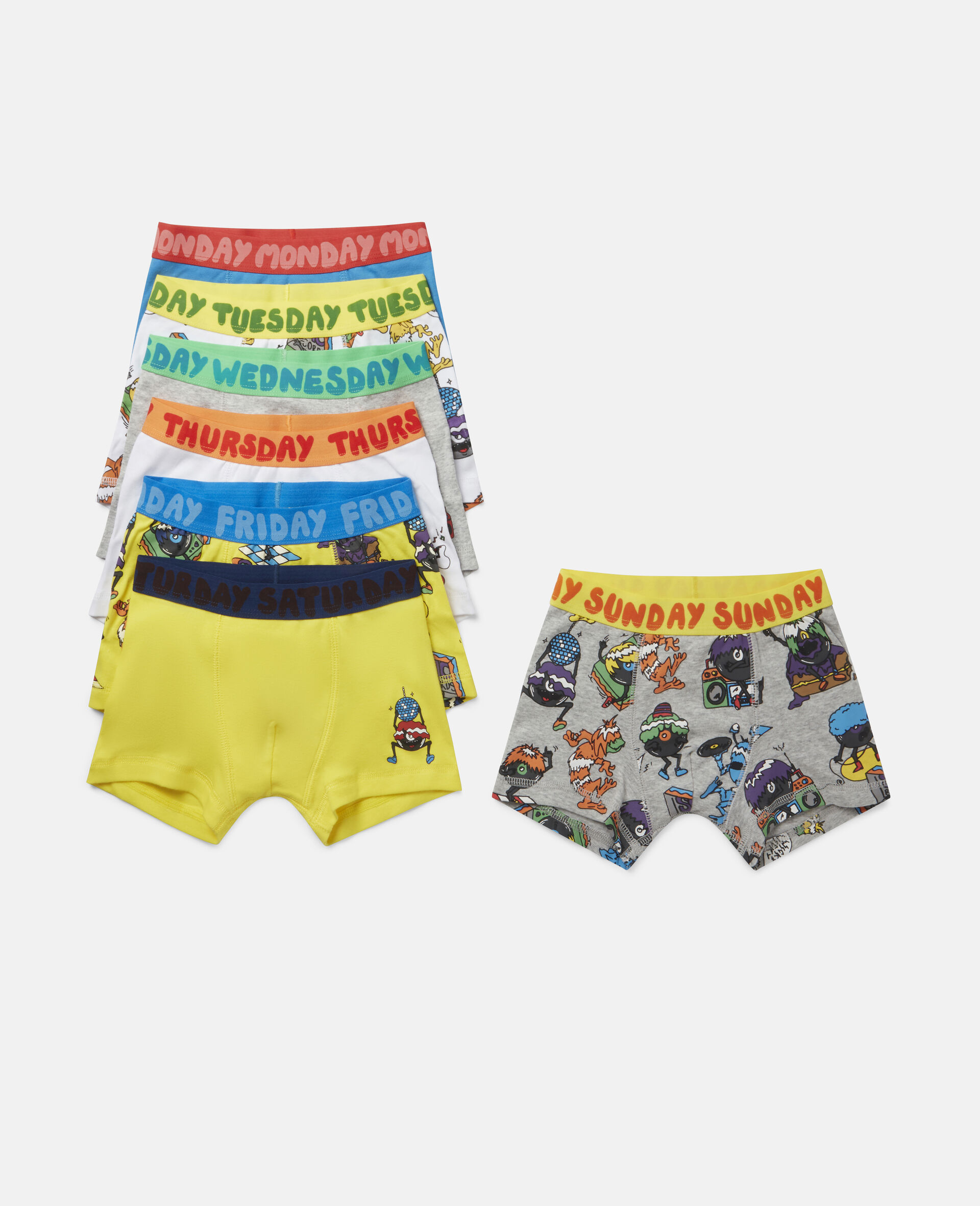 7 Pack of Monster Embroidered Briefs-Bunt-large image number 0