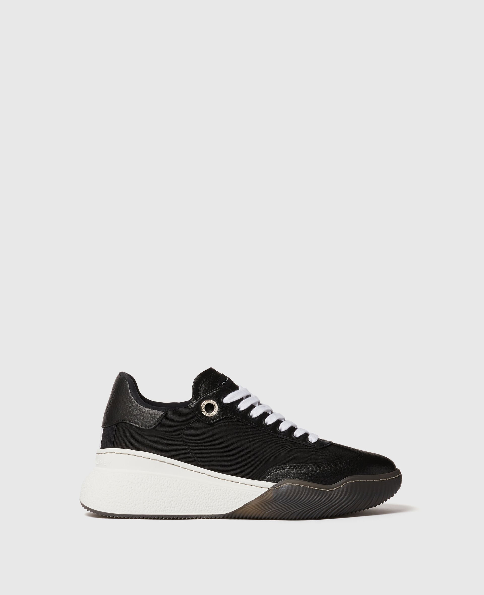 Loop Panelled Trainers-Black-medium