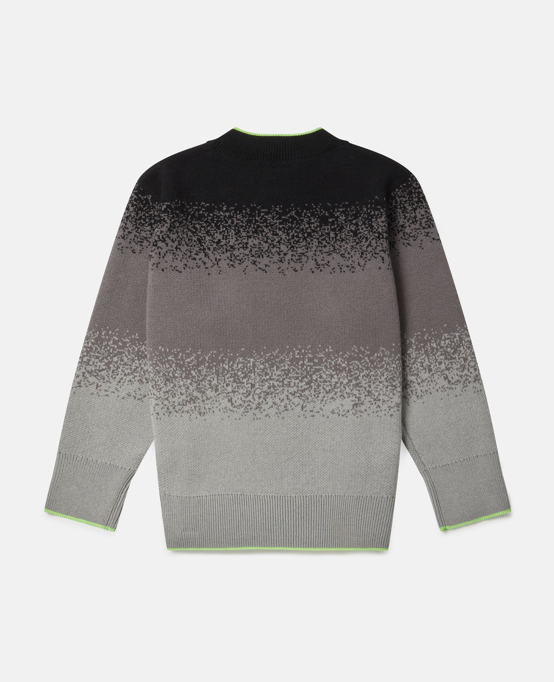 Spray Painted Effect Oversized Knit Sweater-Grey-large image number 3