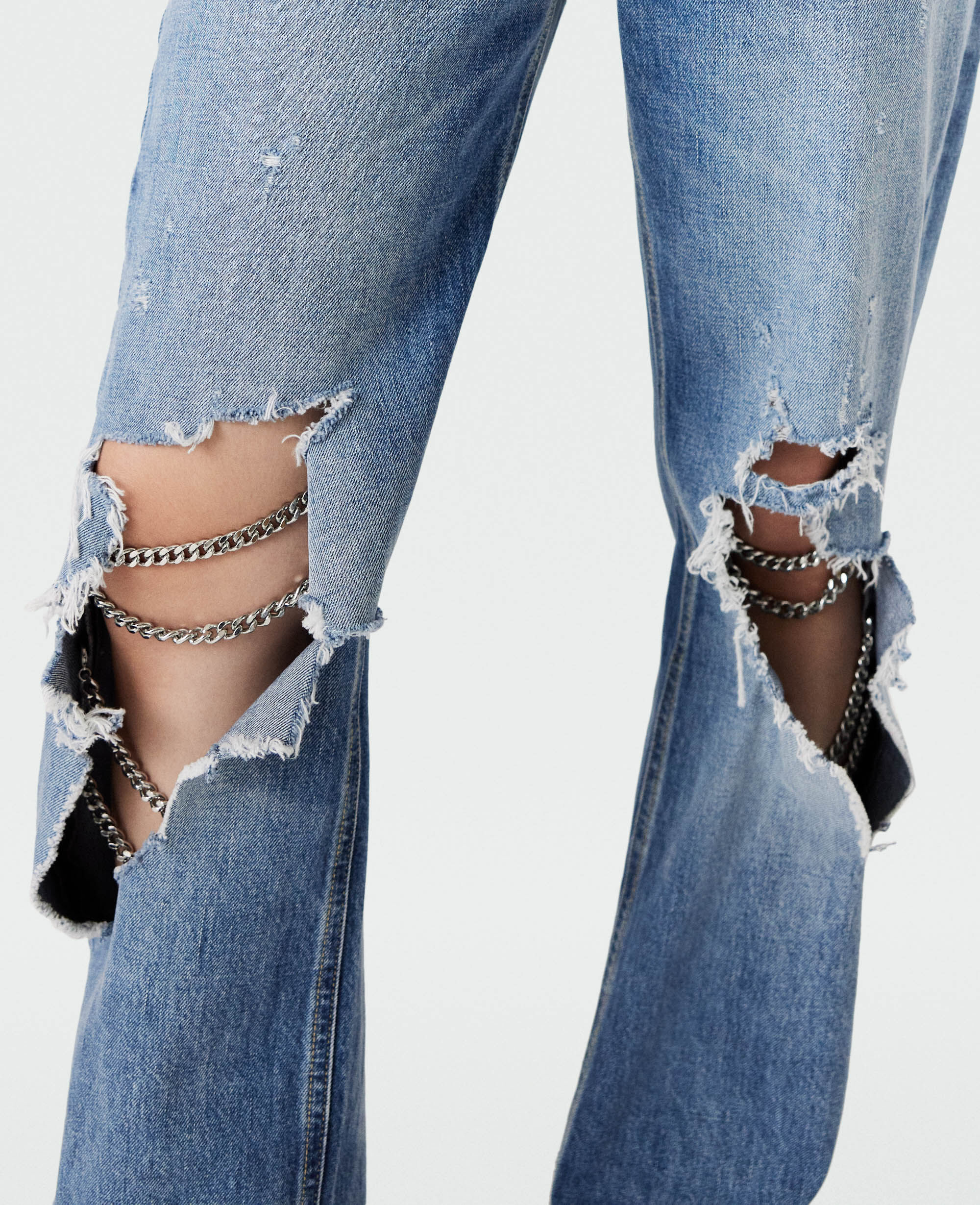 【STELLA MCCARTNEY】ファラベラ ニー ブーツカット ジーンズ Women ブルー ファラベラ ニー ブーツカット ジーンズ | Stella