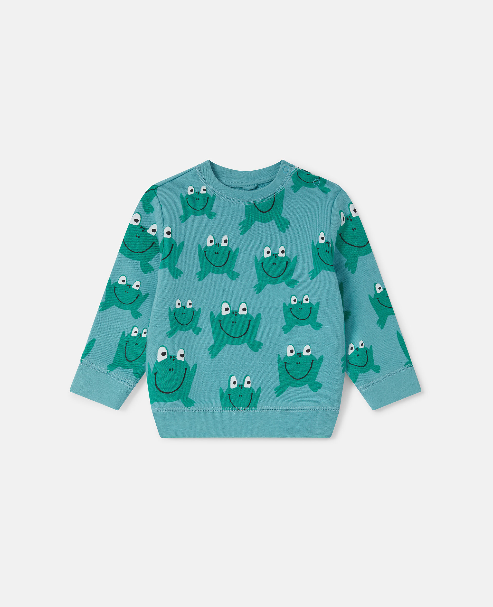 Sweatshirt mit Frosch-Print-Grün-large image number 0