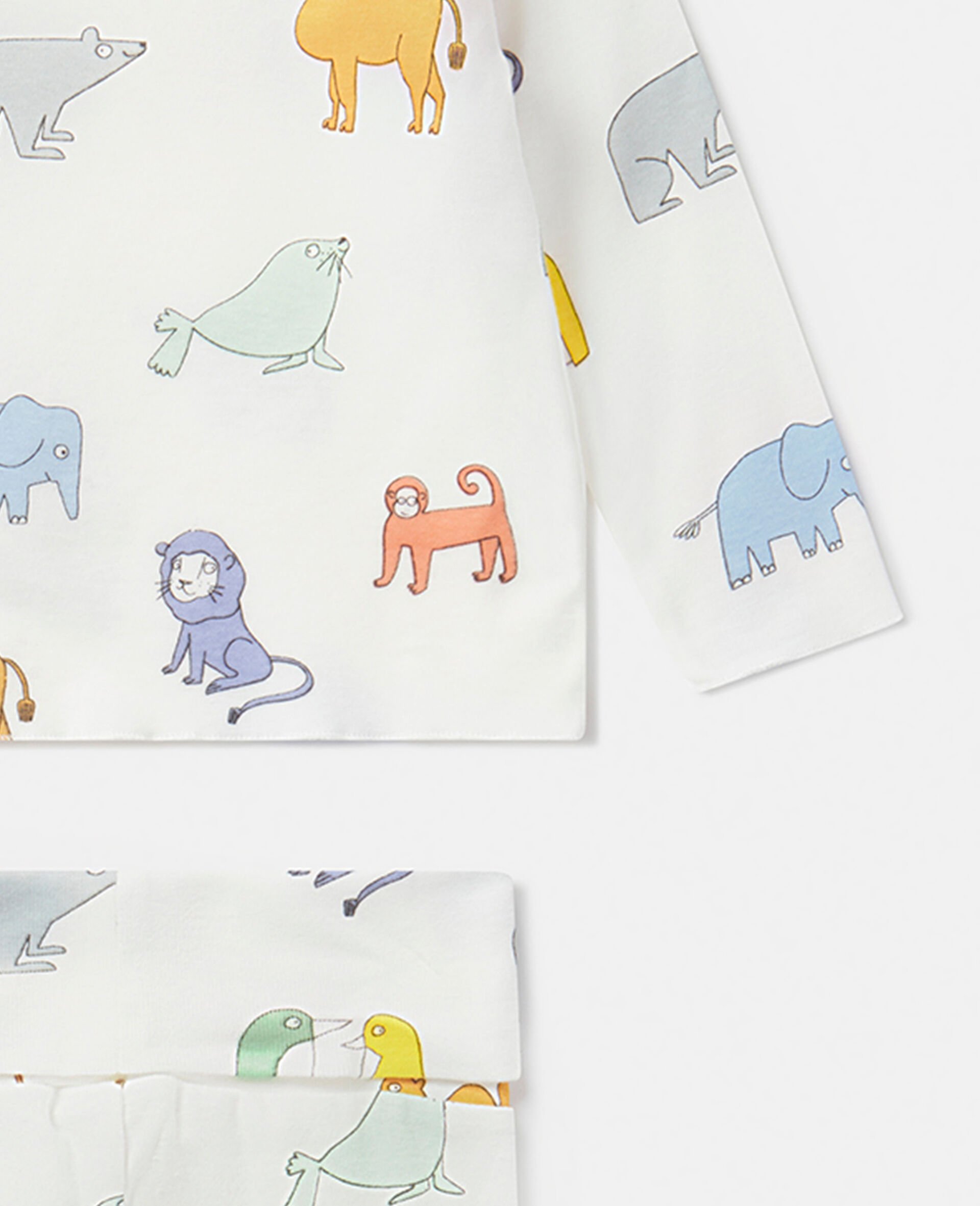 动物印花上衣和打底裤套装-Multicolored-large image number 1