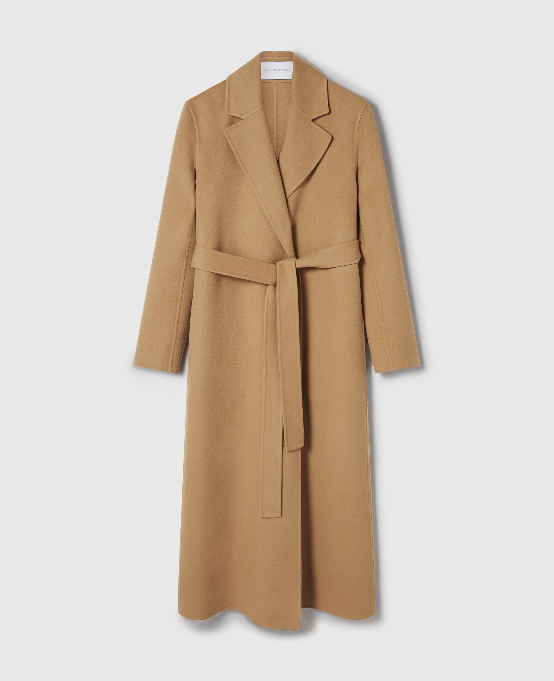 Double-Faced Belted  Coat-Brown-large image number 6