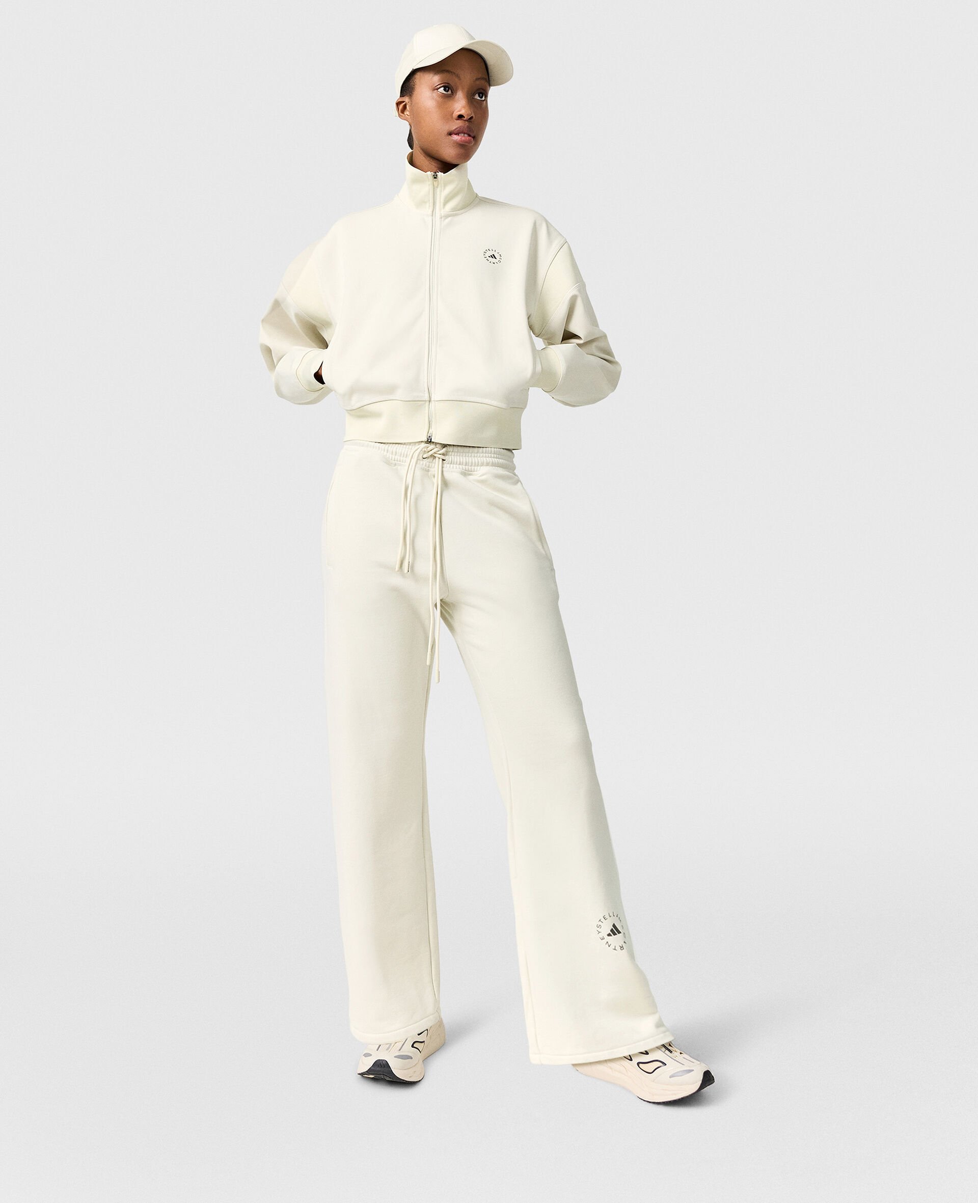 Pantalon de jogging droit avec logo-Beige-large Pantalon de jogging droit avec logo-Beige-large image number 6