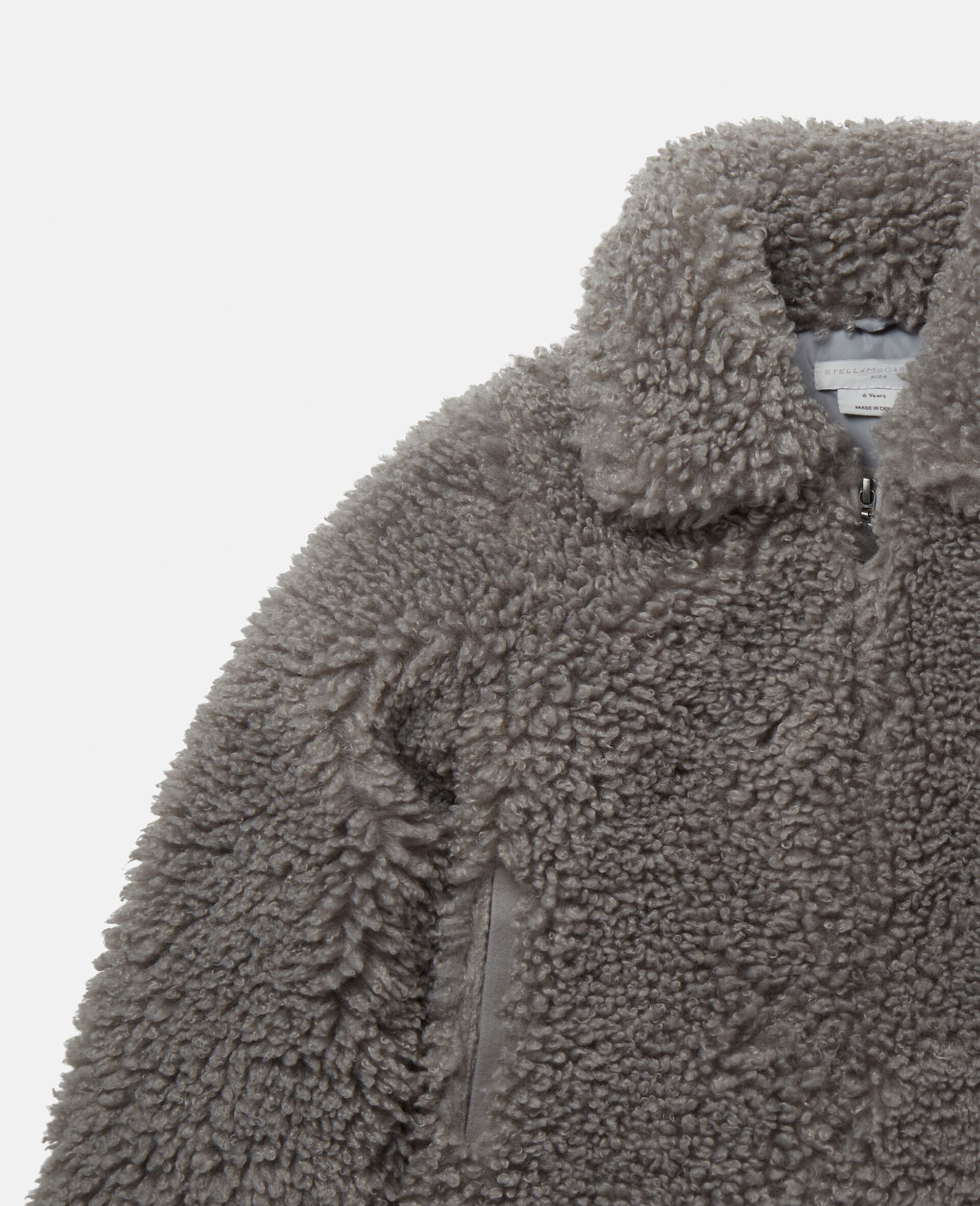 Manteau en peluche teddy-Gris-large Manteau en peluche teddy-Gris-large image number 1