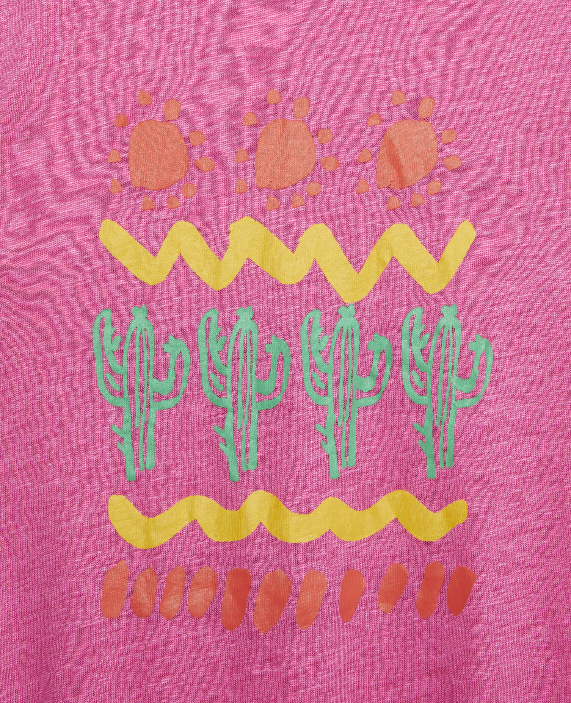 Fringed Jersey T-Shirt-Pink-large image number 3