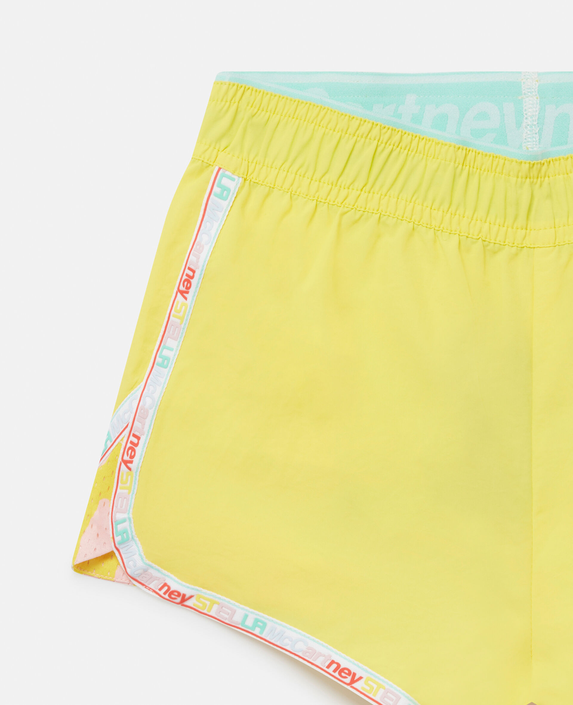 Stella Logo Tape Shorts-Yellow-large image number 1