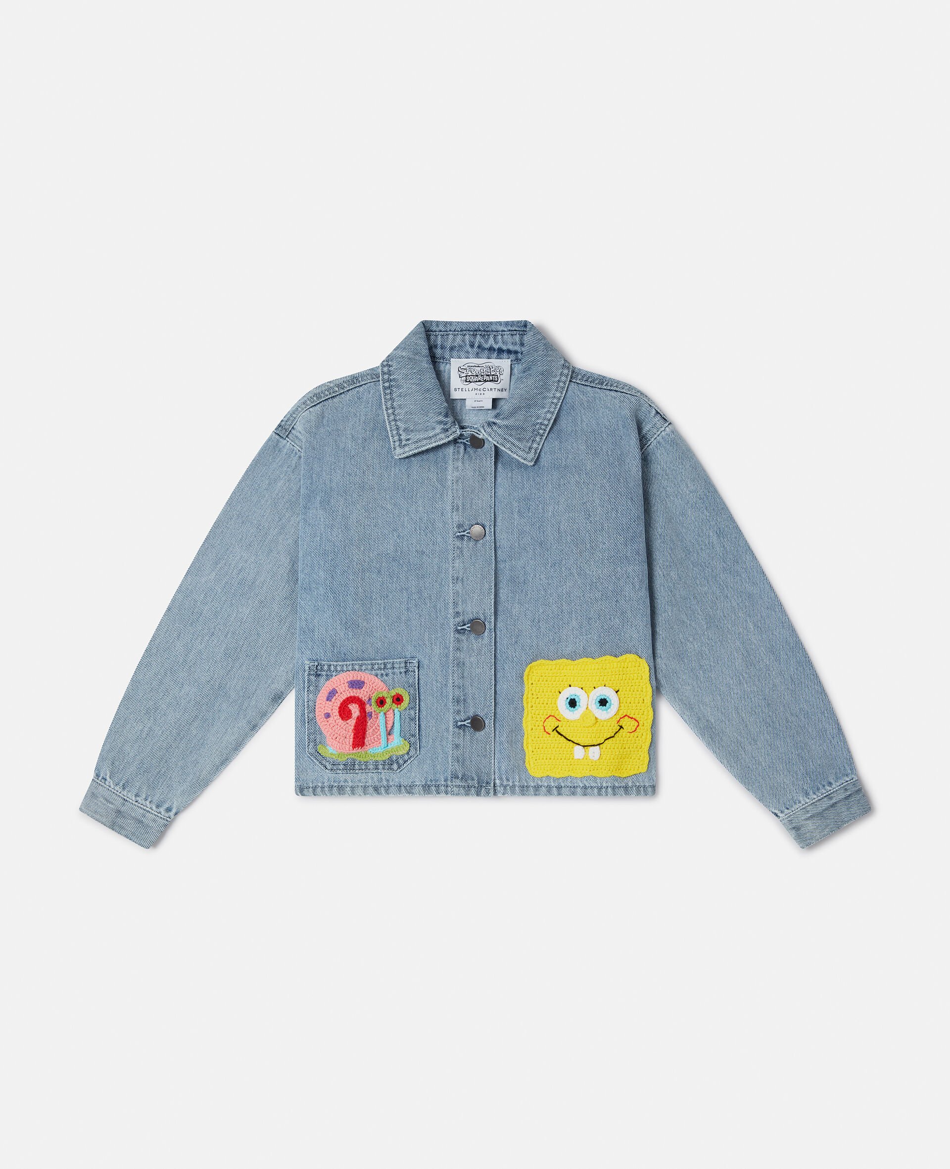 Veste graphique en denim Bob l eponge-Bleu-medium