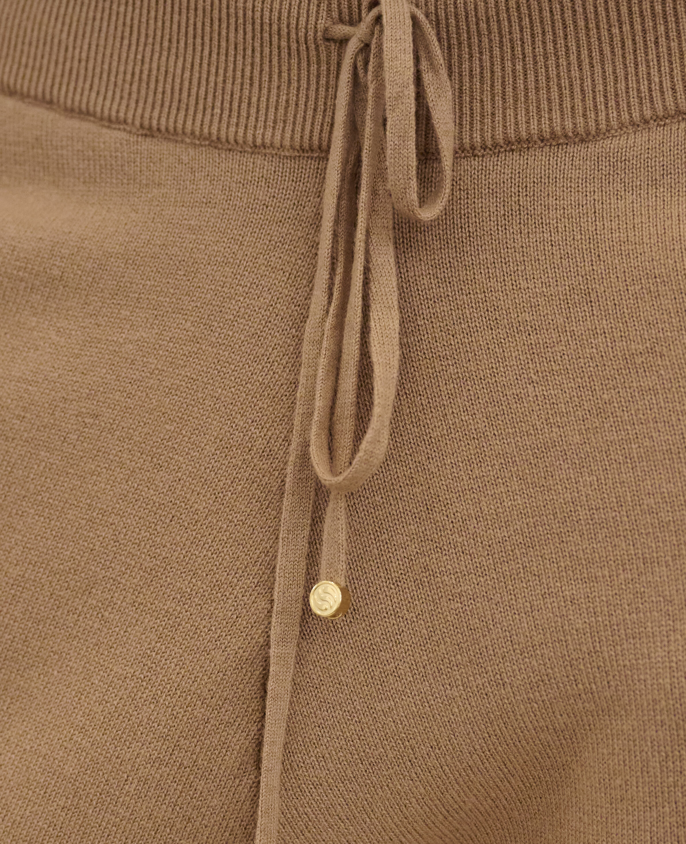 Women Tan beige Mid-Rise Tapered Sweatpants | Stella