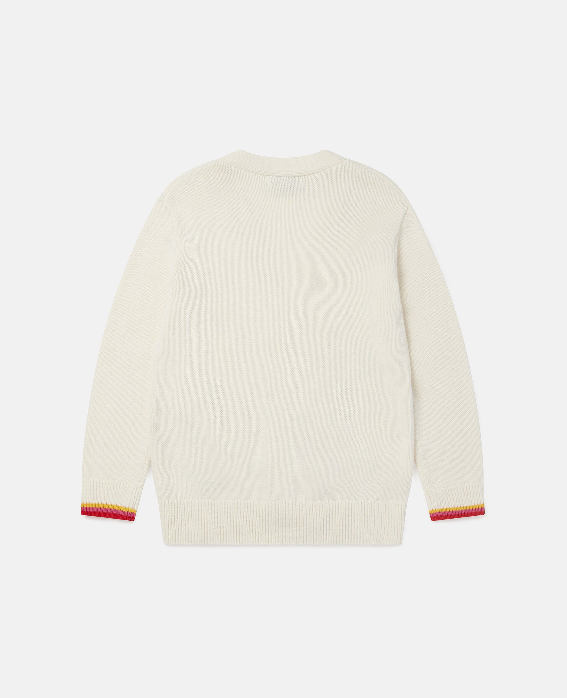 Ice Lolly Cotton Cardigan-White-large image number 2