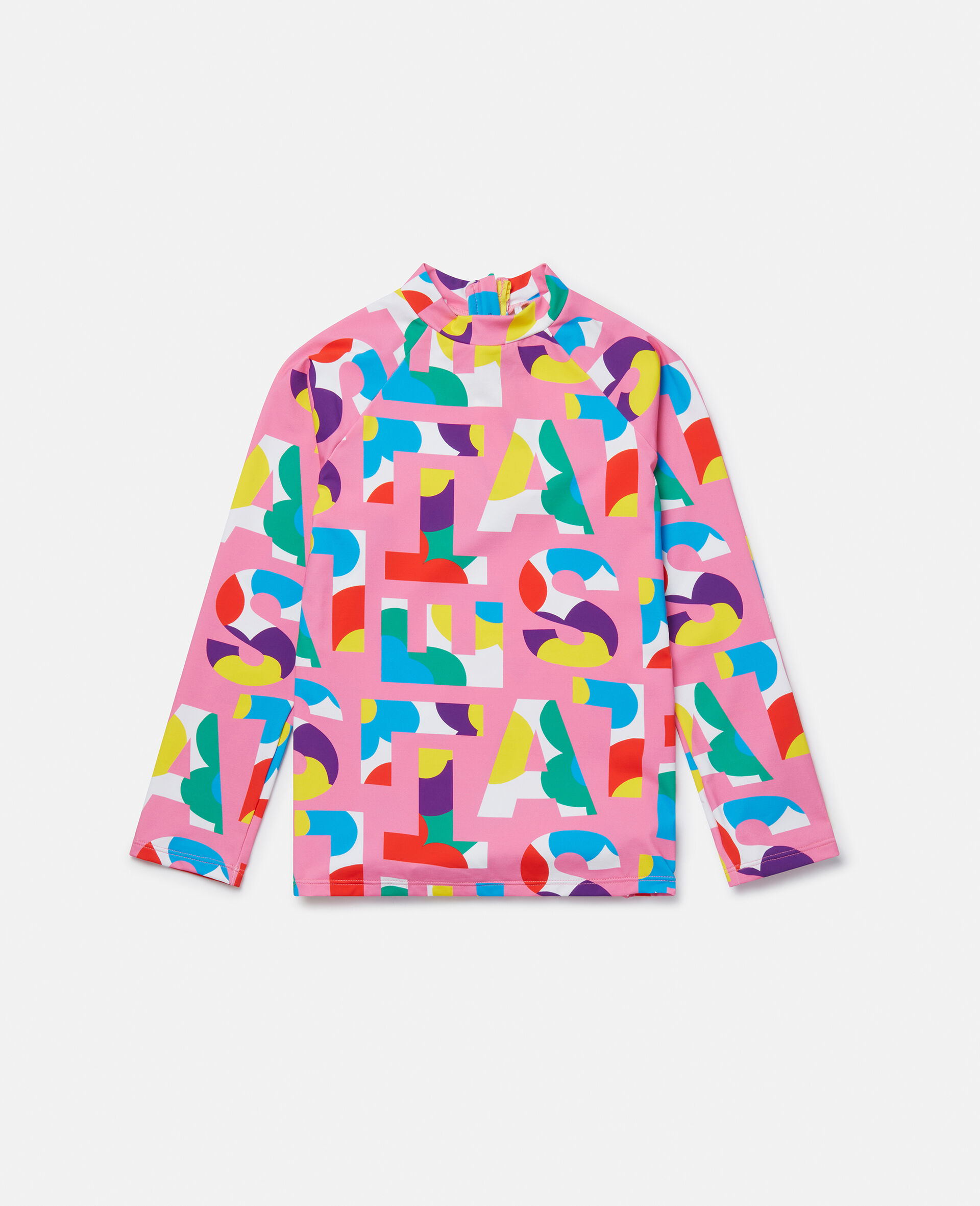 Stella Logo Pop Swim Top-Pink-large image number 0