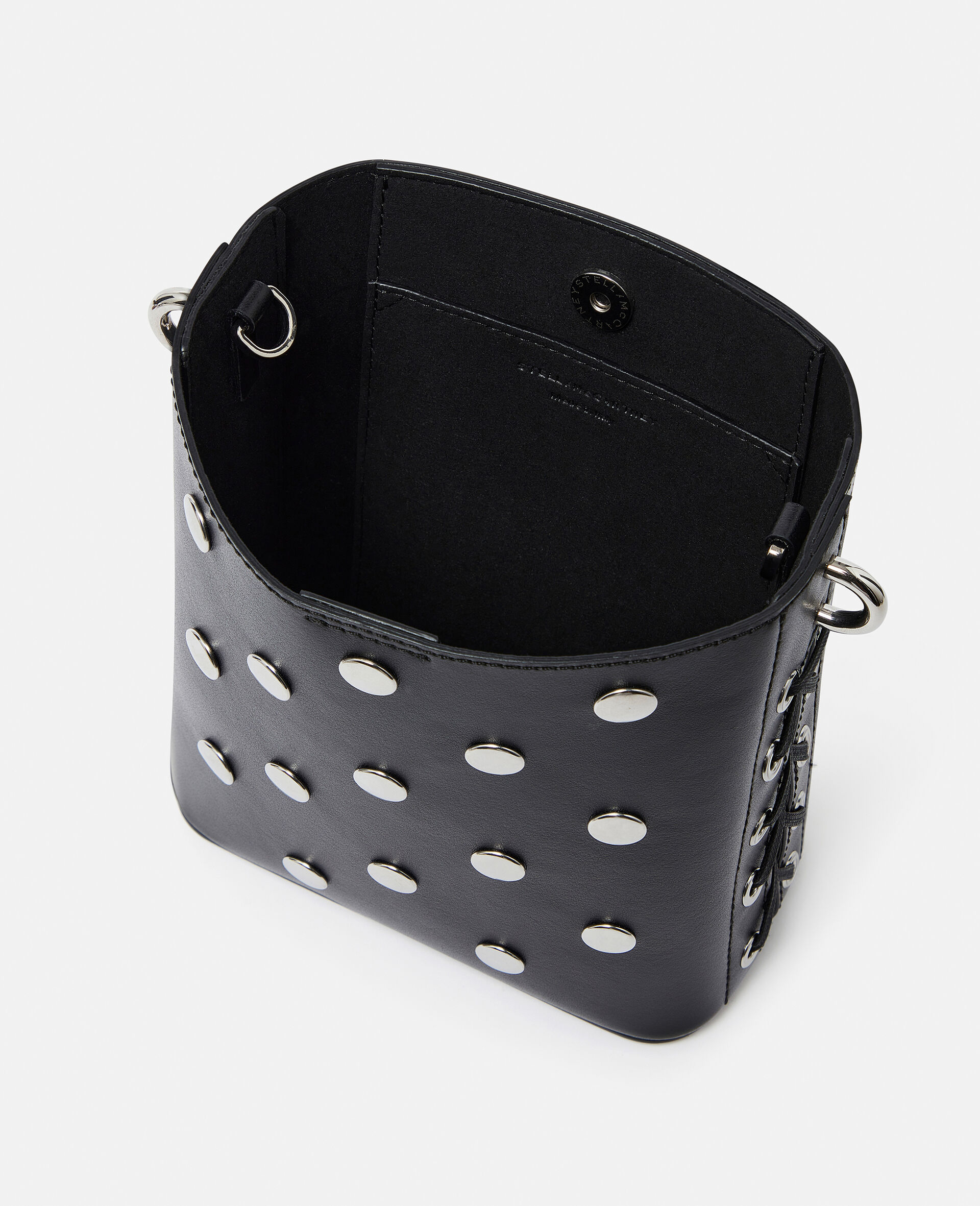 Frayme Studded Small Bucket Bag-Black-large image number 2