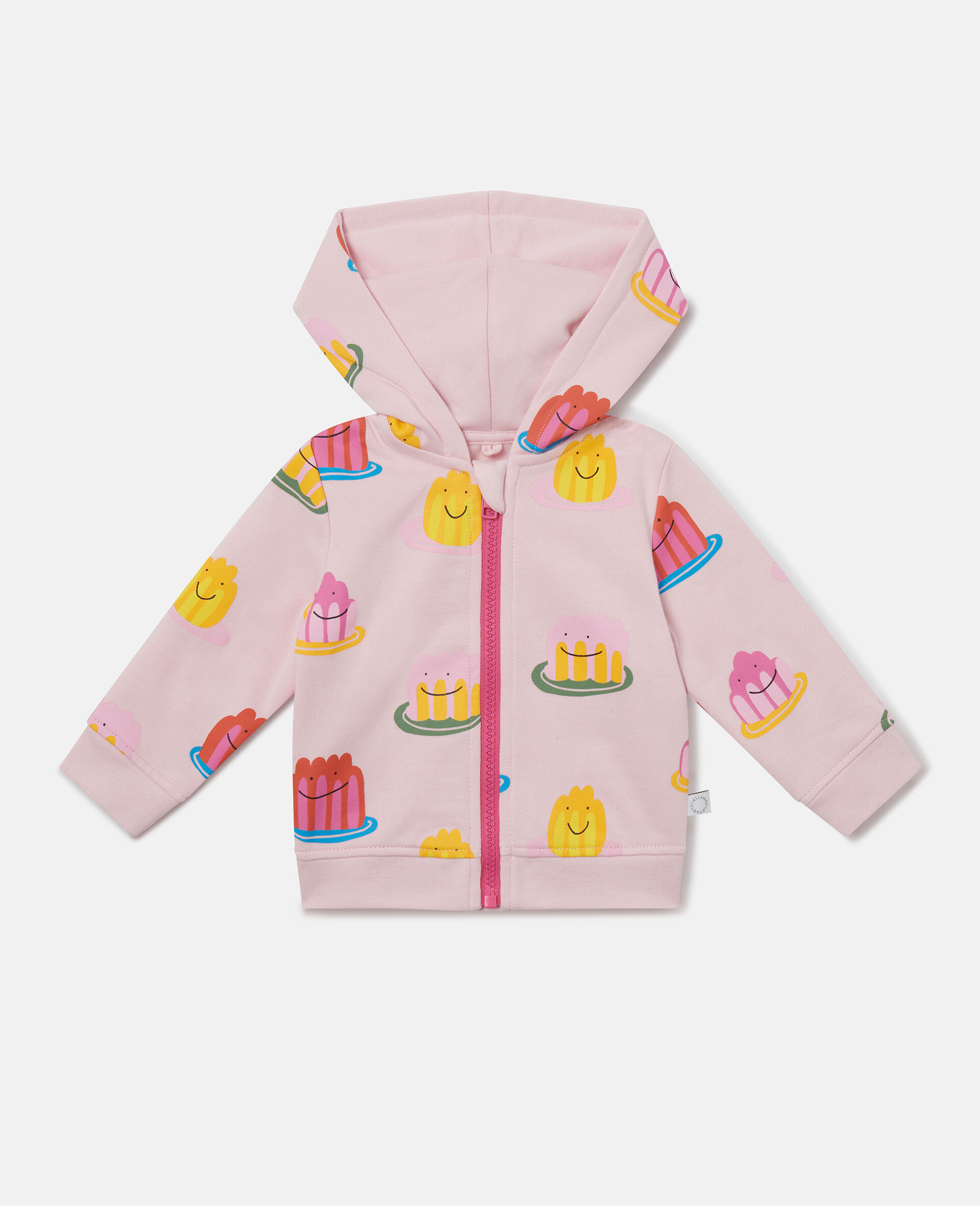 Jelly Print  Full-Zip Hoodie-Pink-medium