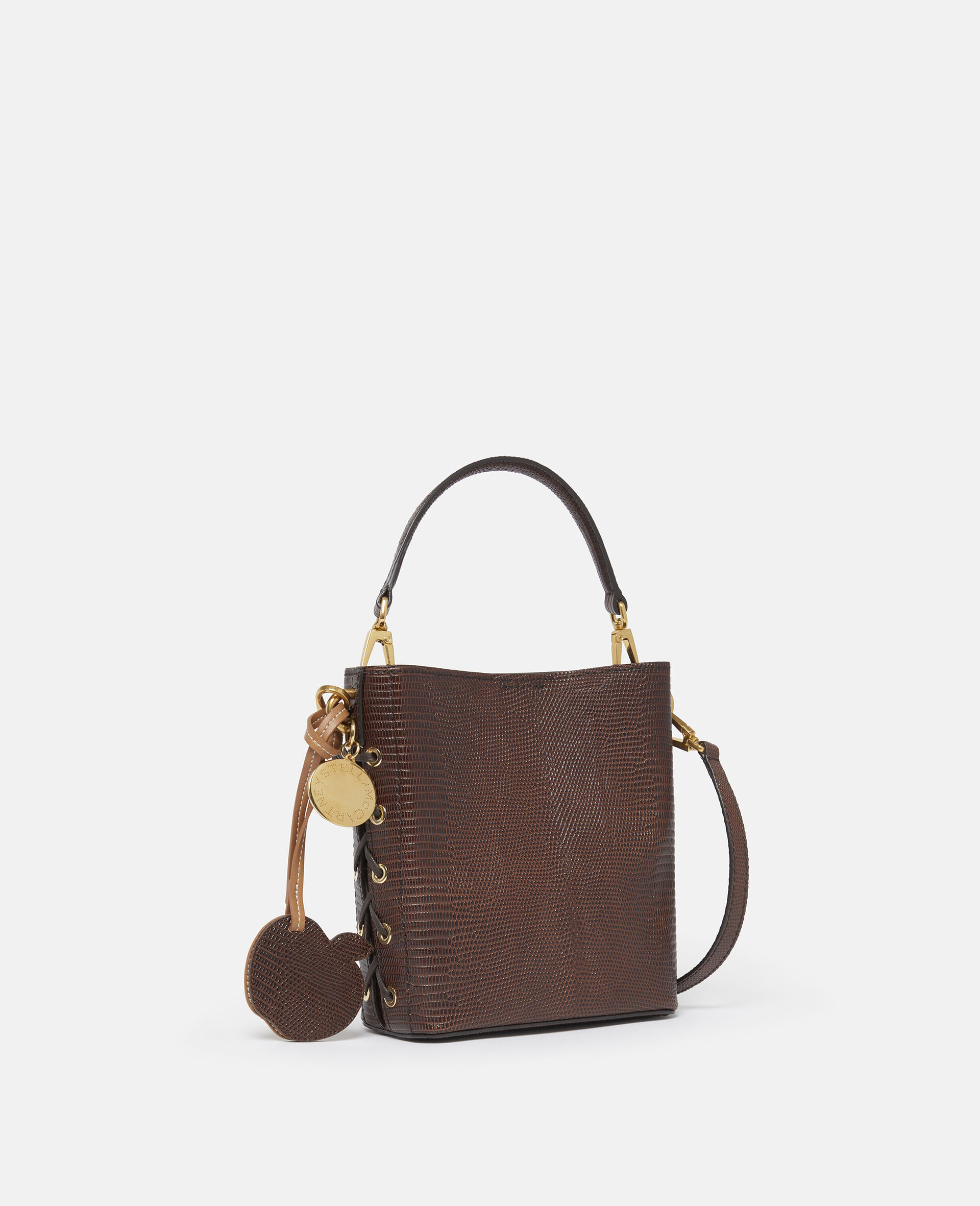 Bucket Bag Frayme mit Schuppenpraegung-Brown-large image number 1