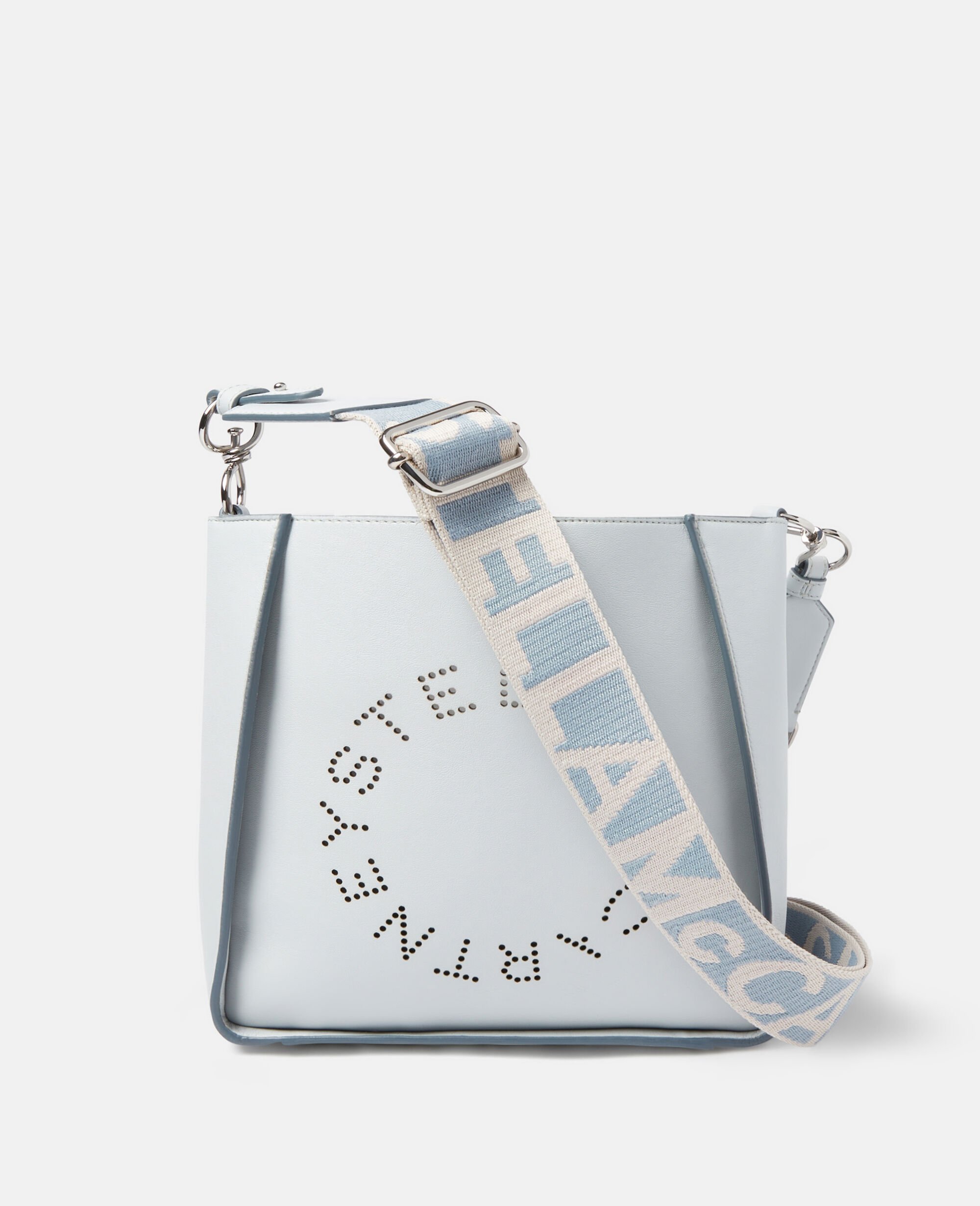 Borsa a spalla Logo Azzurro nuvola da Women Stella McCartney IT