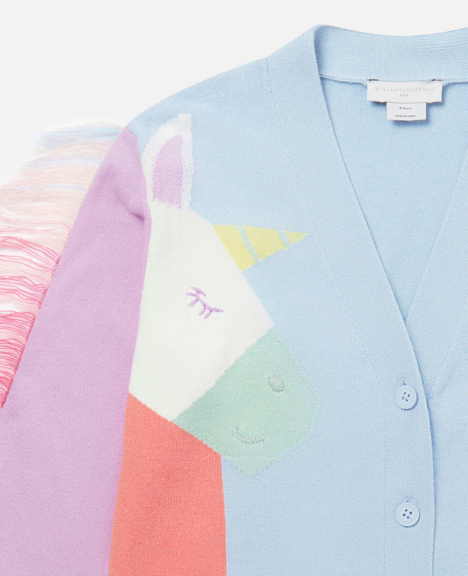 Rainbow Unicorn Cardigan-Multicolour-large image number 1