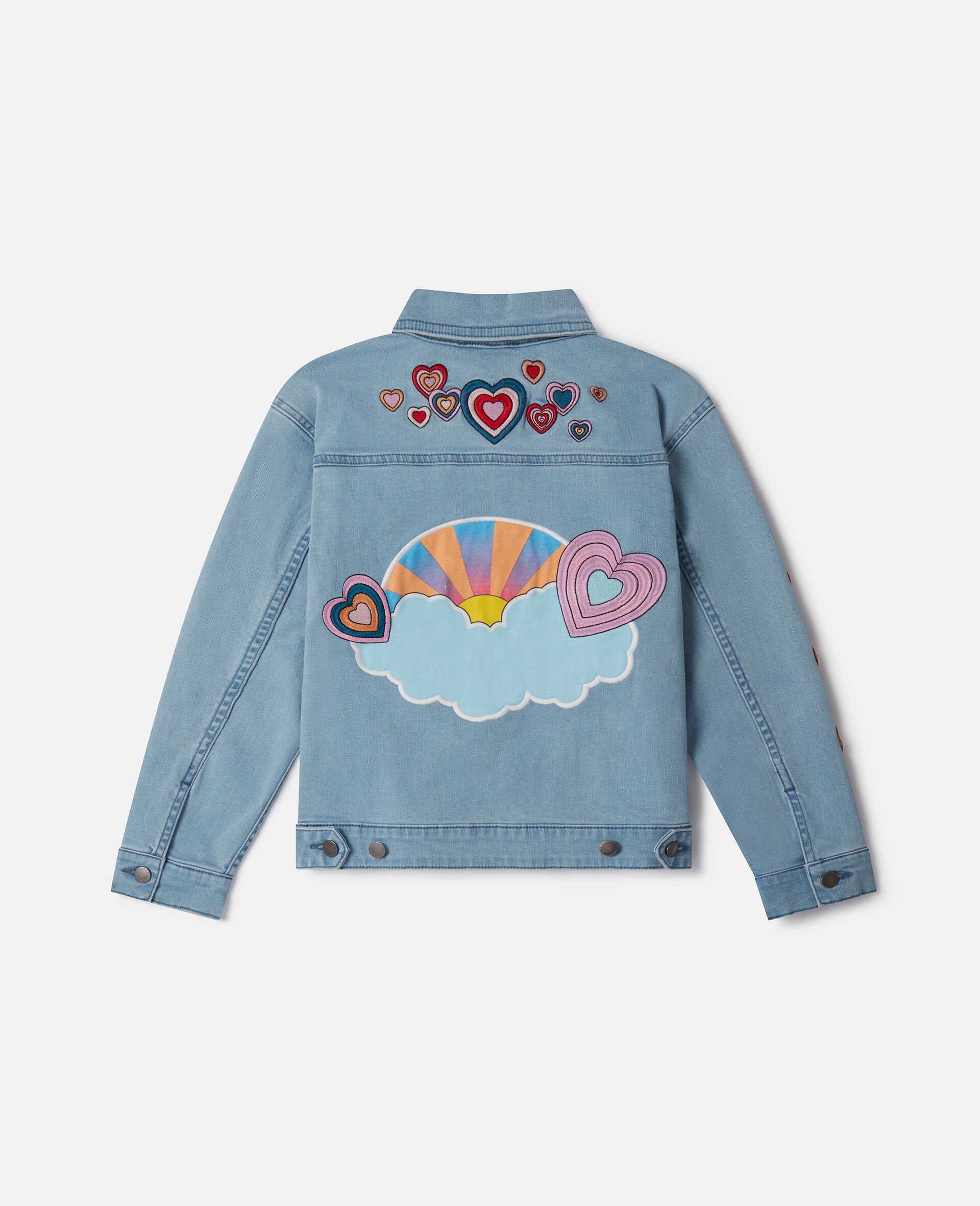 “I Love You”刺绣牛仔夹克-Multicolored-large “I Love You”刺绣牛仔夹克-Multicolored-large image number 2