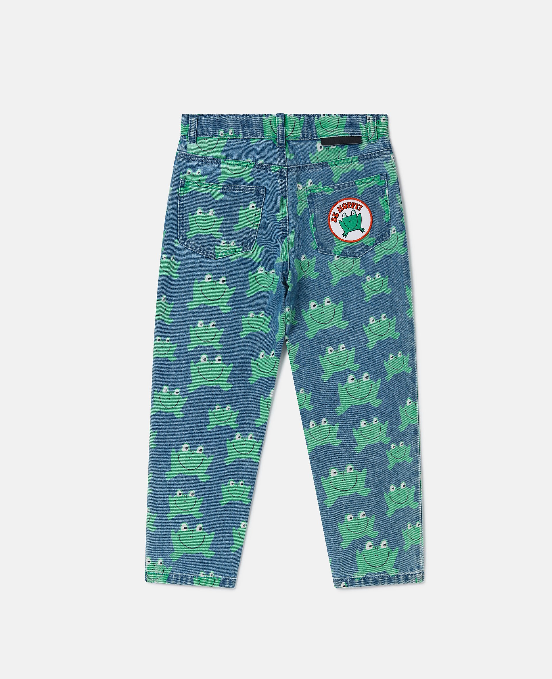 Jeans mit geradem Bein und Frosch-Print-Blau-large Jeans mit geradem Bein und Frosch-Print-Blau-large image number 2