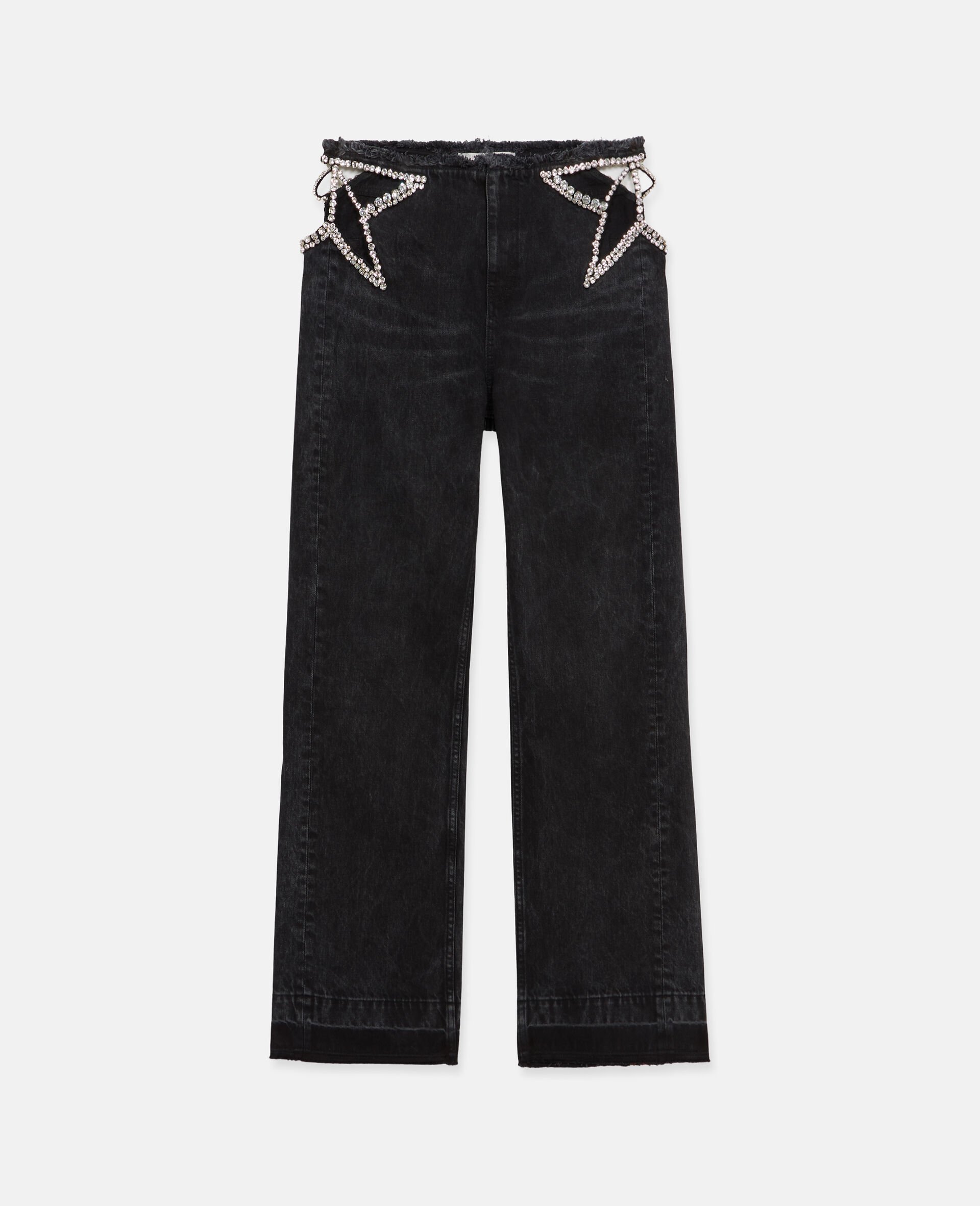 Star Cut-Out Low-Rise jeans-Black-model
