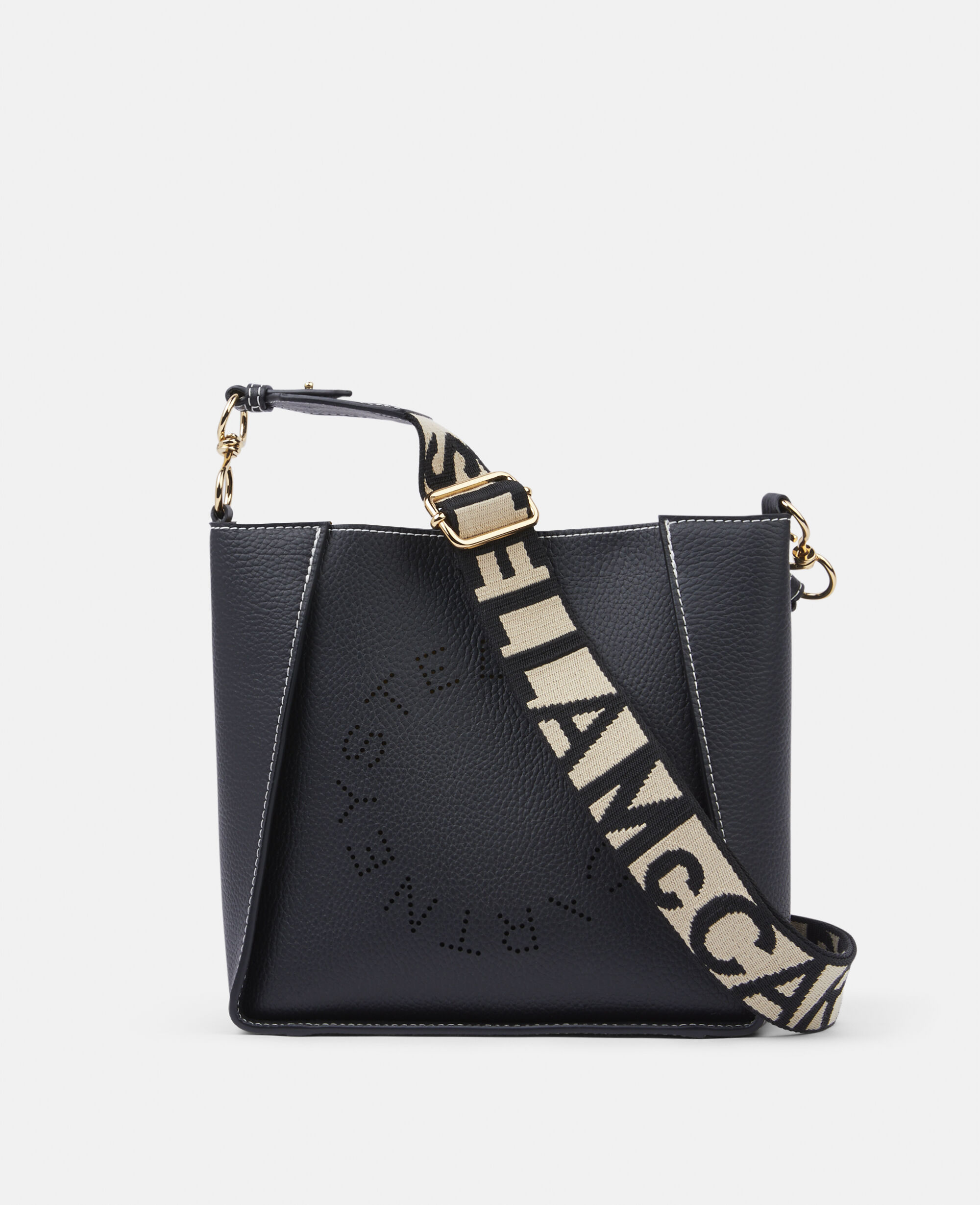 Women Black Logo Square Crossbody Bag | Stella McCartney US
