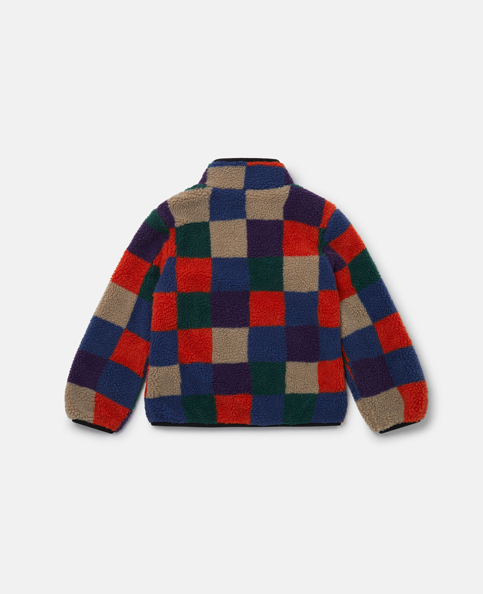 Checkerboard Fleece Zip Jacket-Multicolour-large image number 2