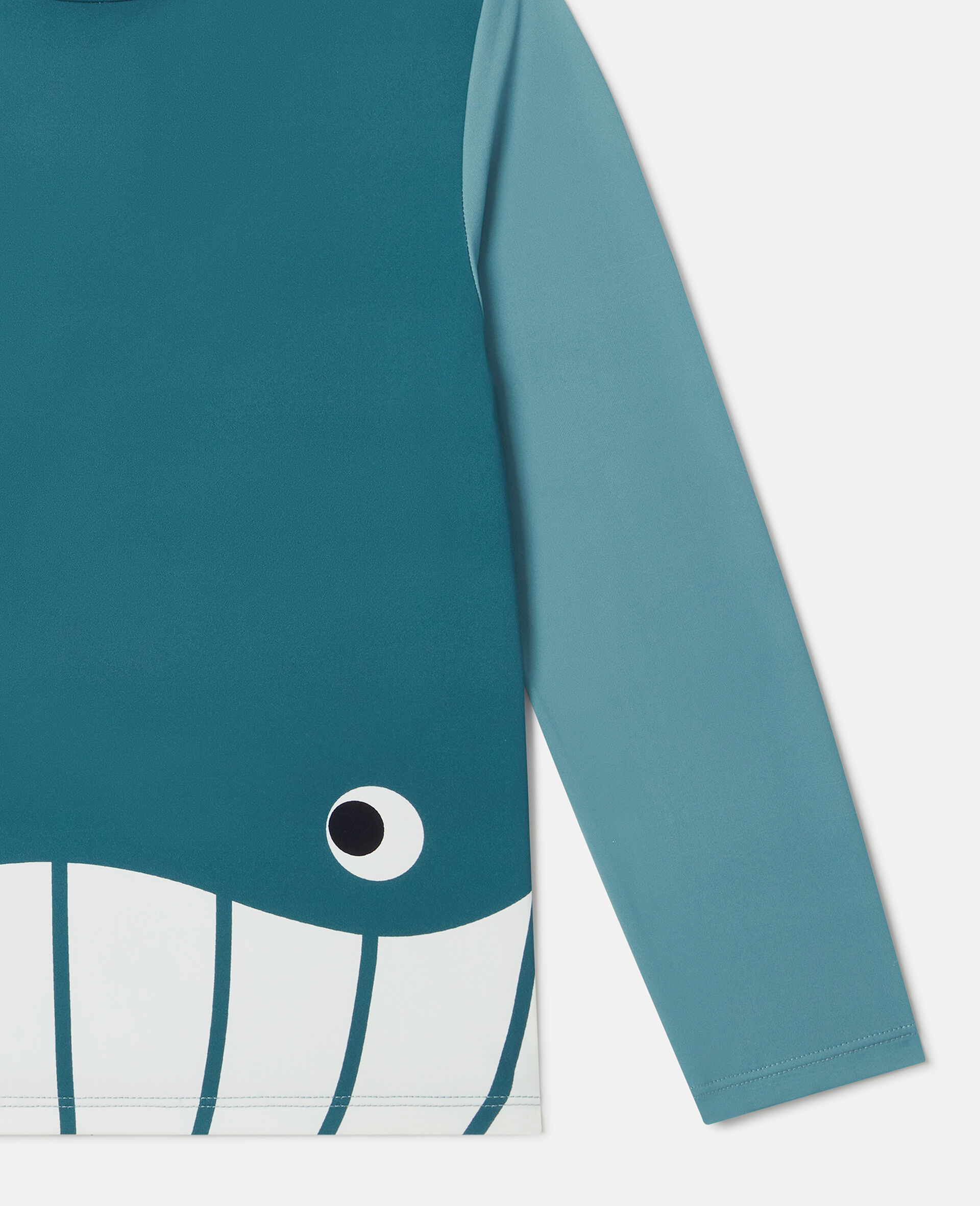 Whale Graphic Swim Top-Blue-large image number 3