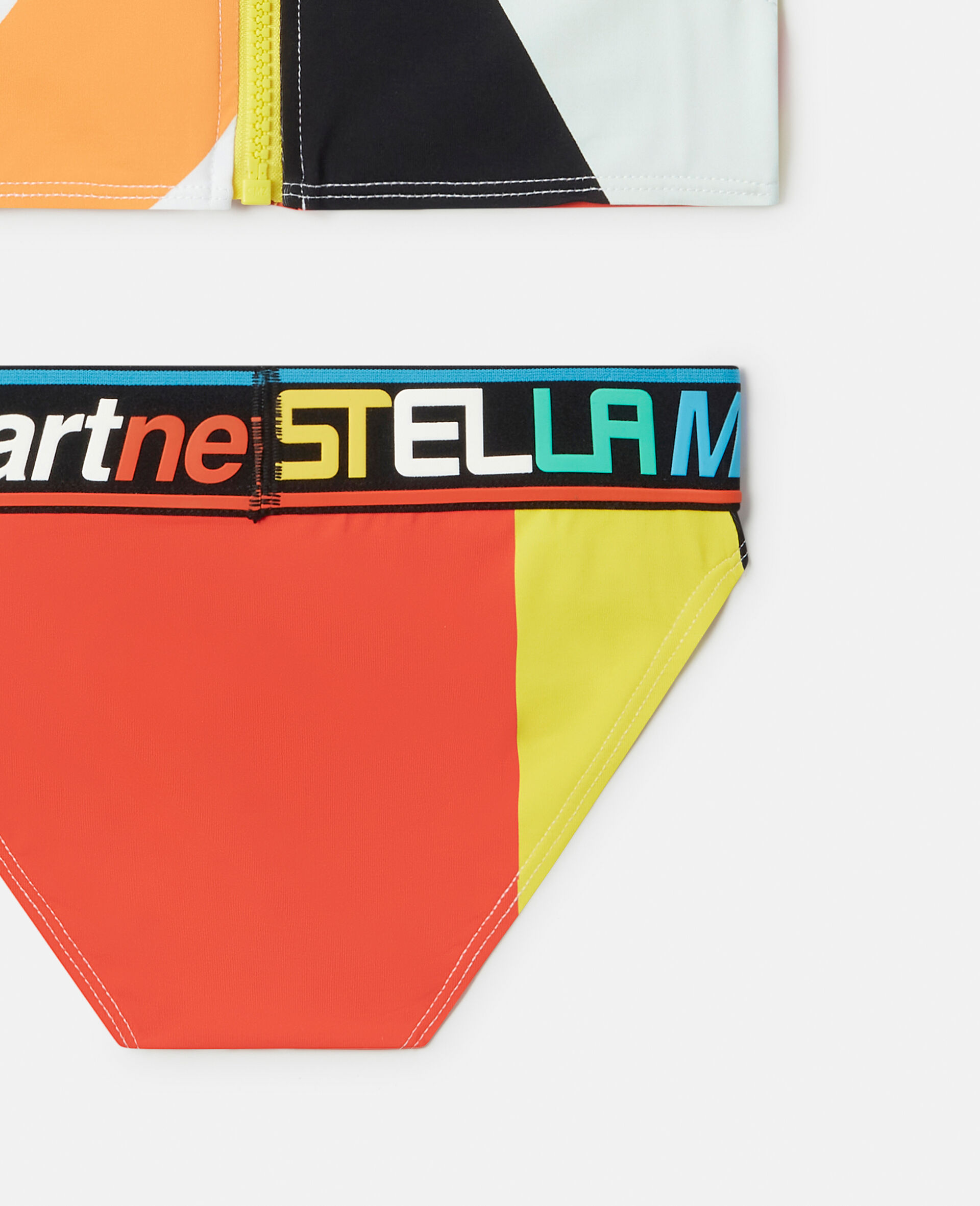 Geometric Print Active Bikini-Multicoloured-large image number 3